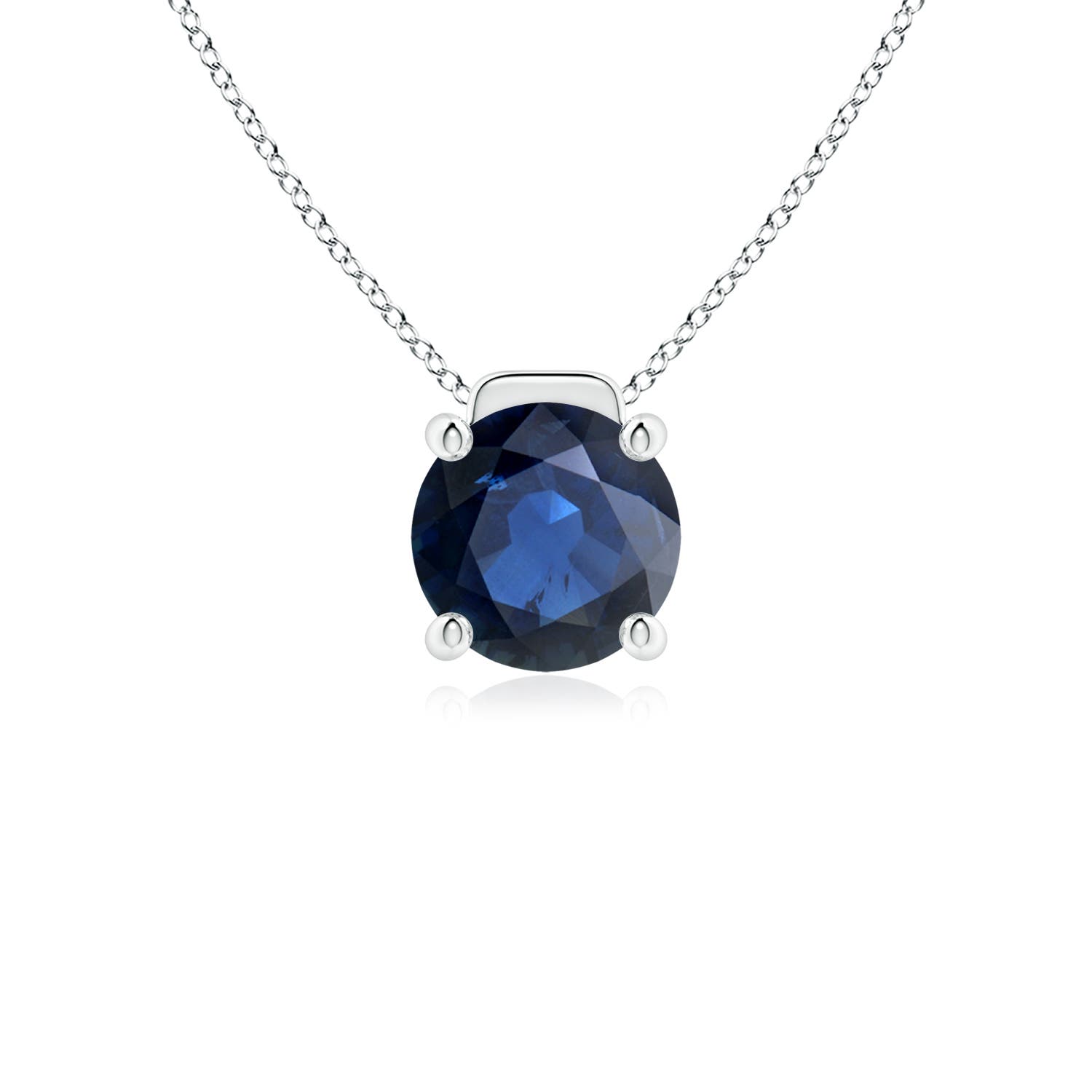 AA - Blue Sapphire / 2.2 CT / 18 KT White Gold