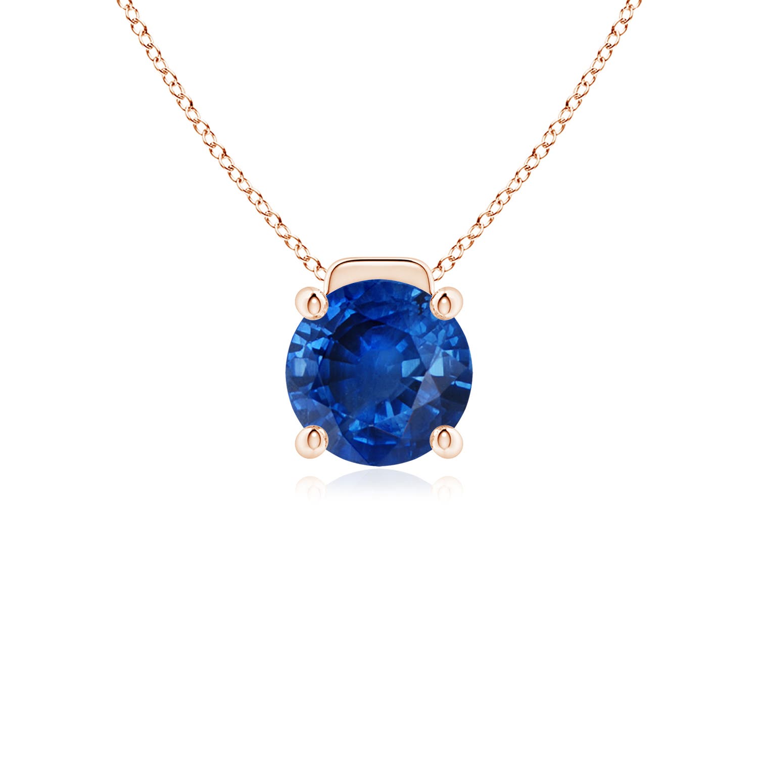 AAA - Blue Sapphire / 2.2 CT / 18 KT Rose Gold