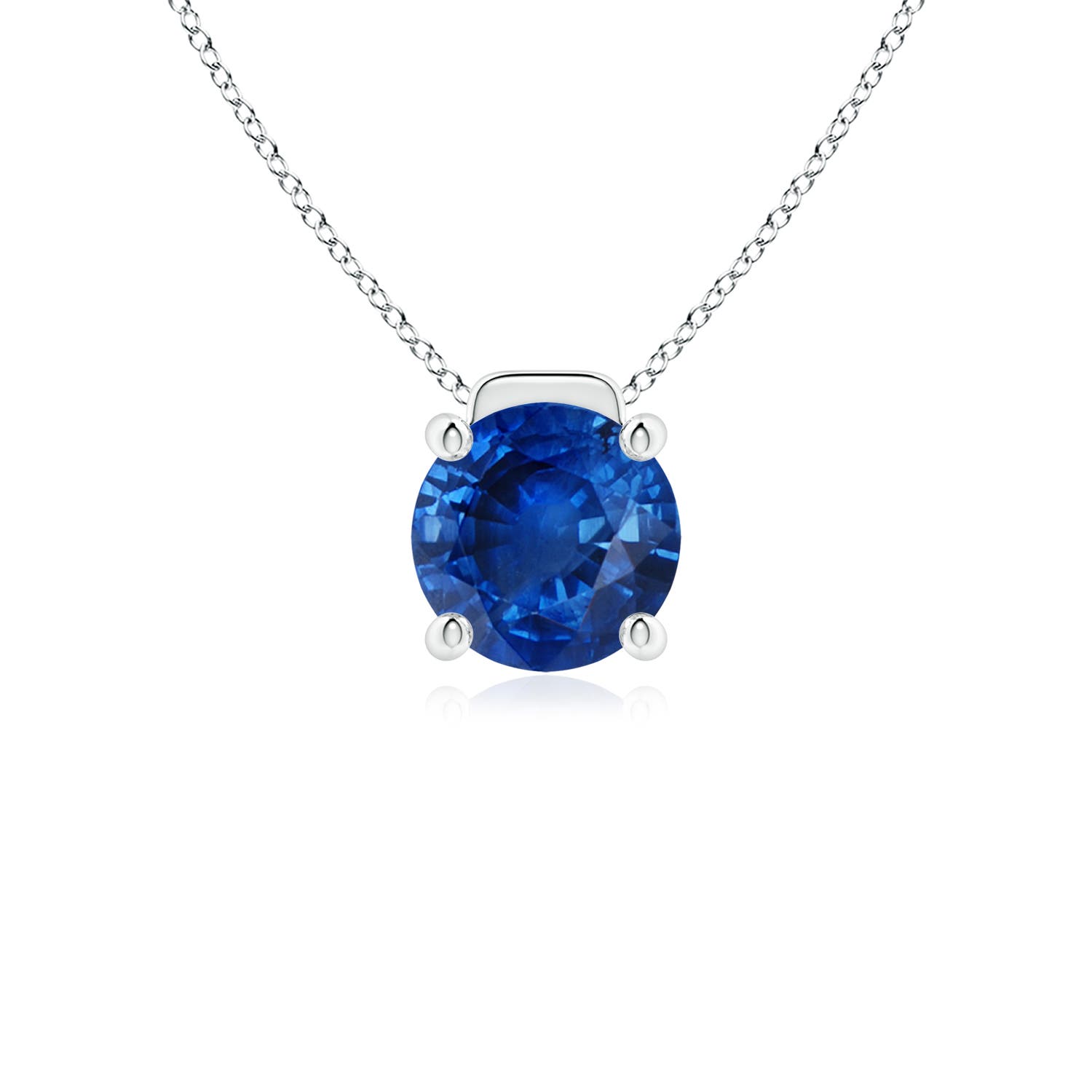 AAA - Blue Sapphire / 2.2 CT / 18 KT White Gold