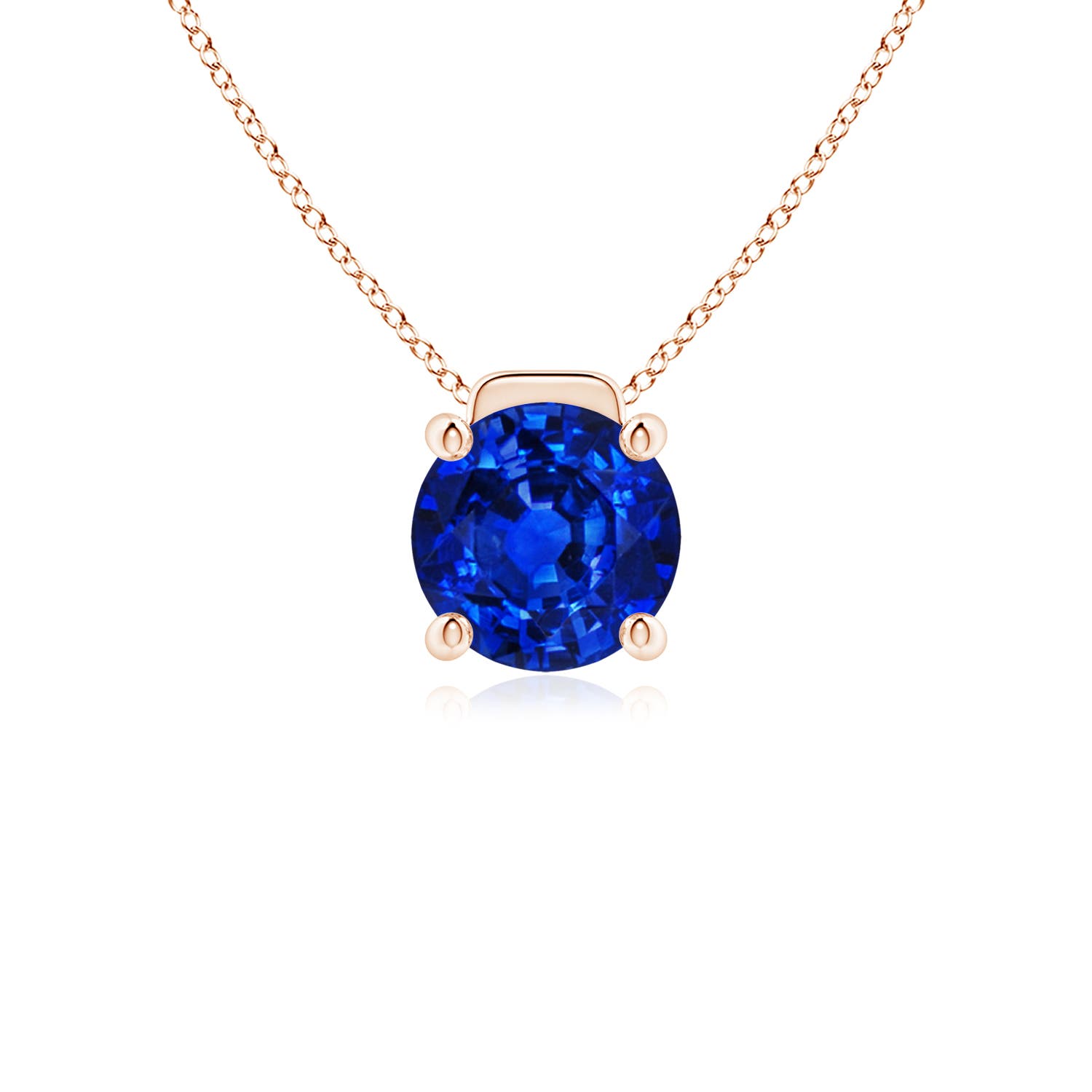 AAAA - Blue Sapphire / 2.2 CT / 18 KT Rose Gold