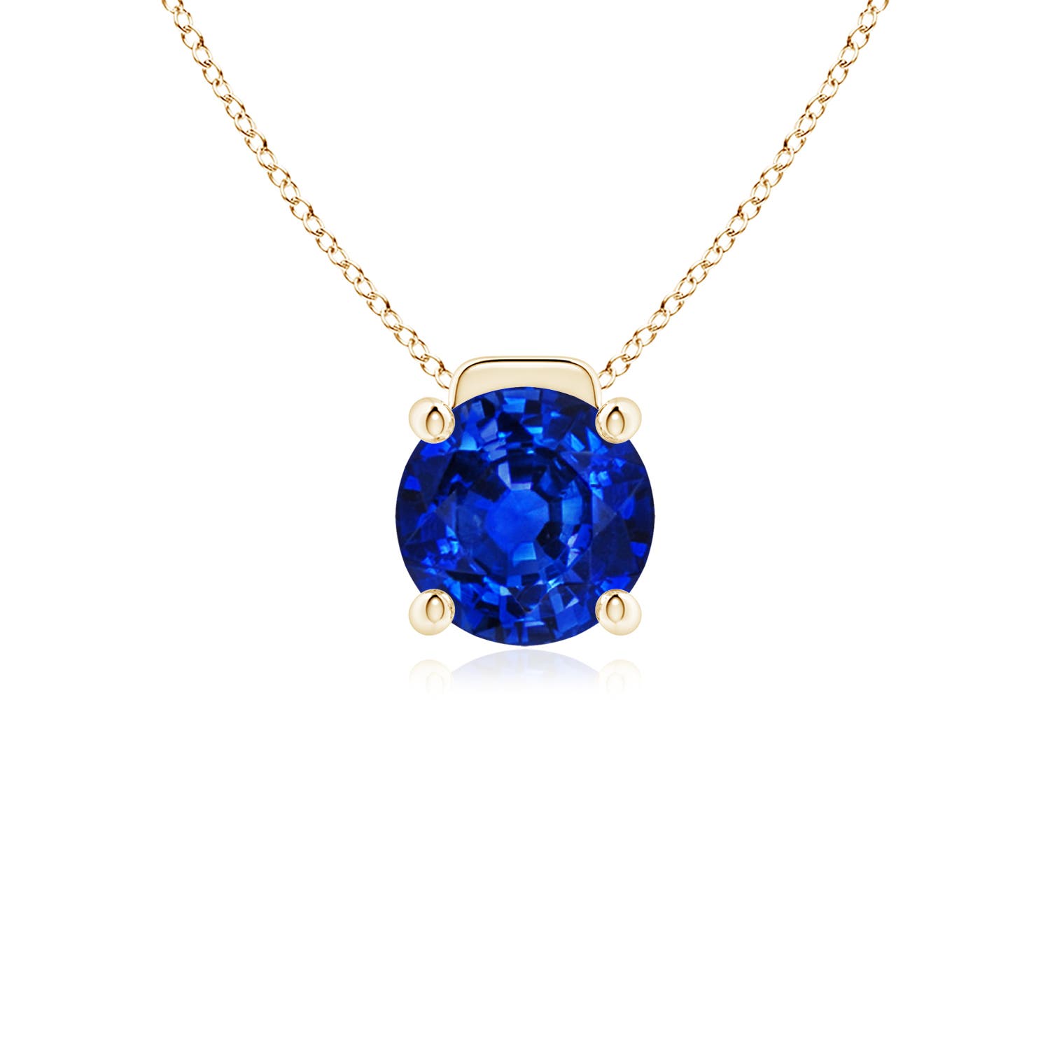 AAAA - Blue Sapphire / 2.2 CT / 18 KT Yellow Gold