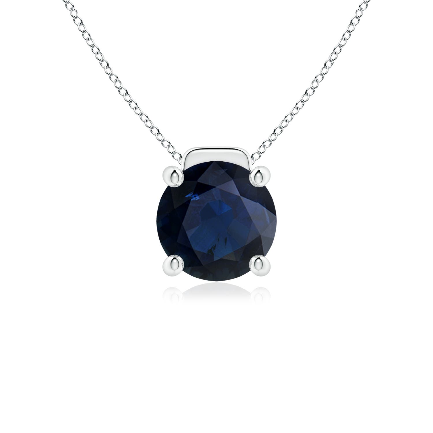 A - Blue Sapphire / 3.75 CT / 18 KT White Gold