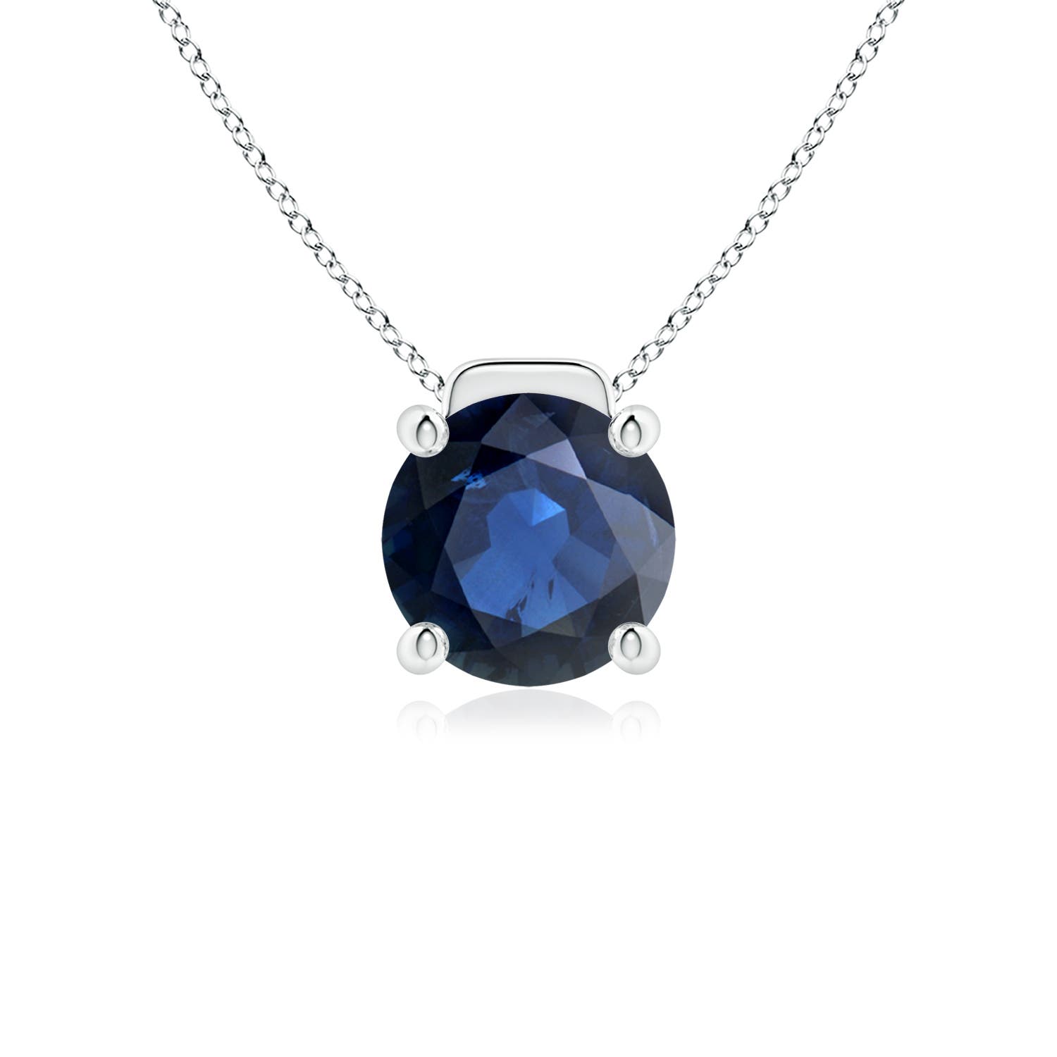 AA - Blue Sapphire / 3.75 CT / 18 KT White Gold