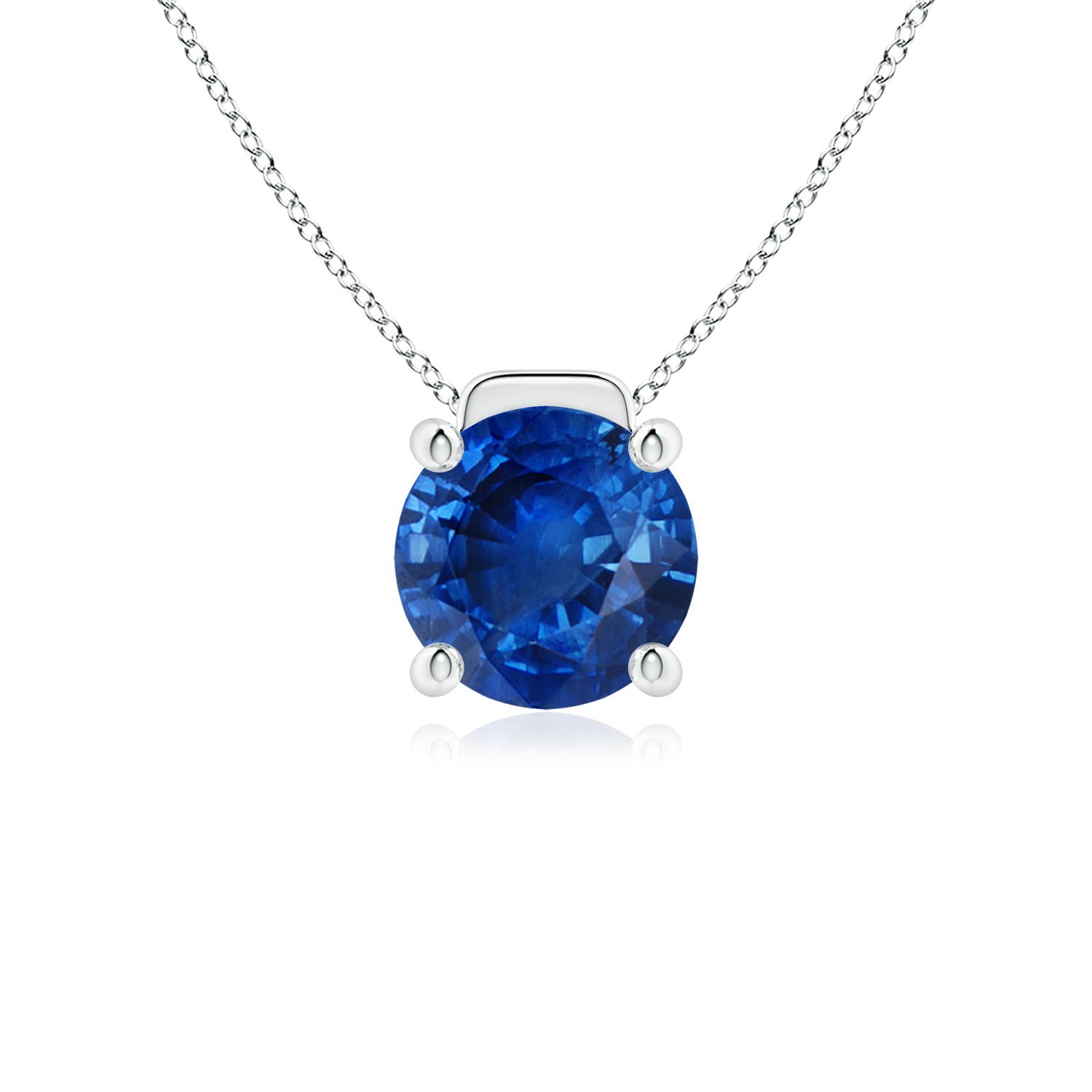 AAA - Blue Sapphire / 3.75 CT / 18 KT White Gold