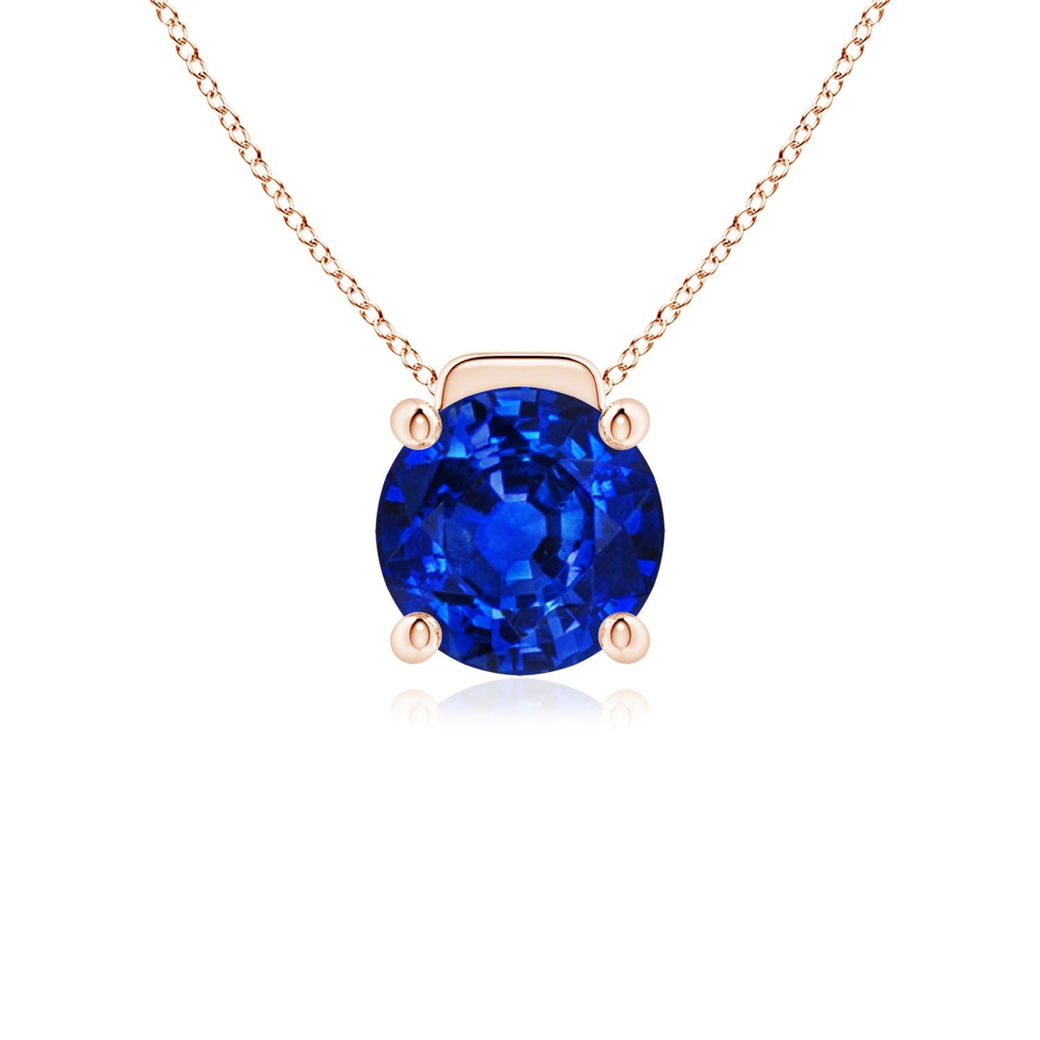 AAAA - Blue Sapphire / 3.75 CT / 18 KT Rose Gold