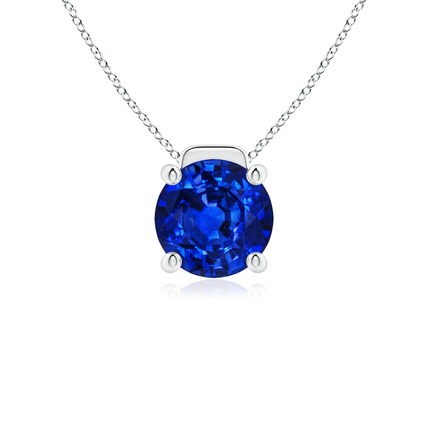 AAAA - Blue Sapphire / 3.75 CT / 18 KT White Gold