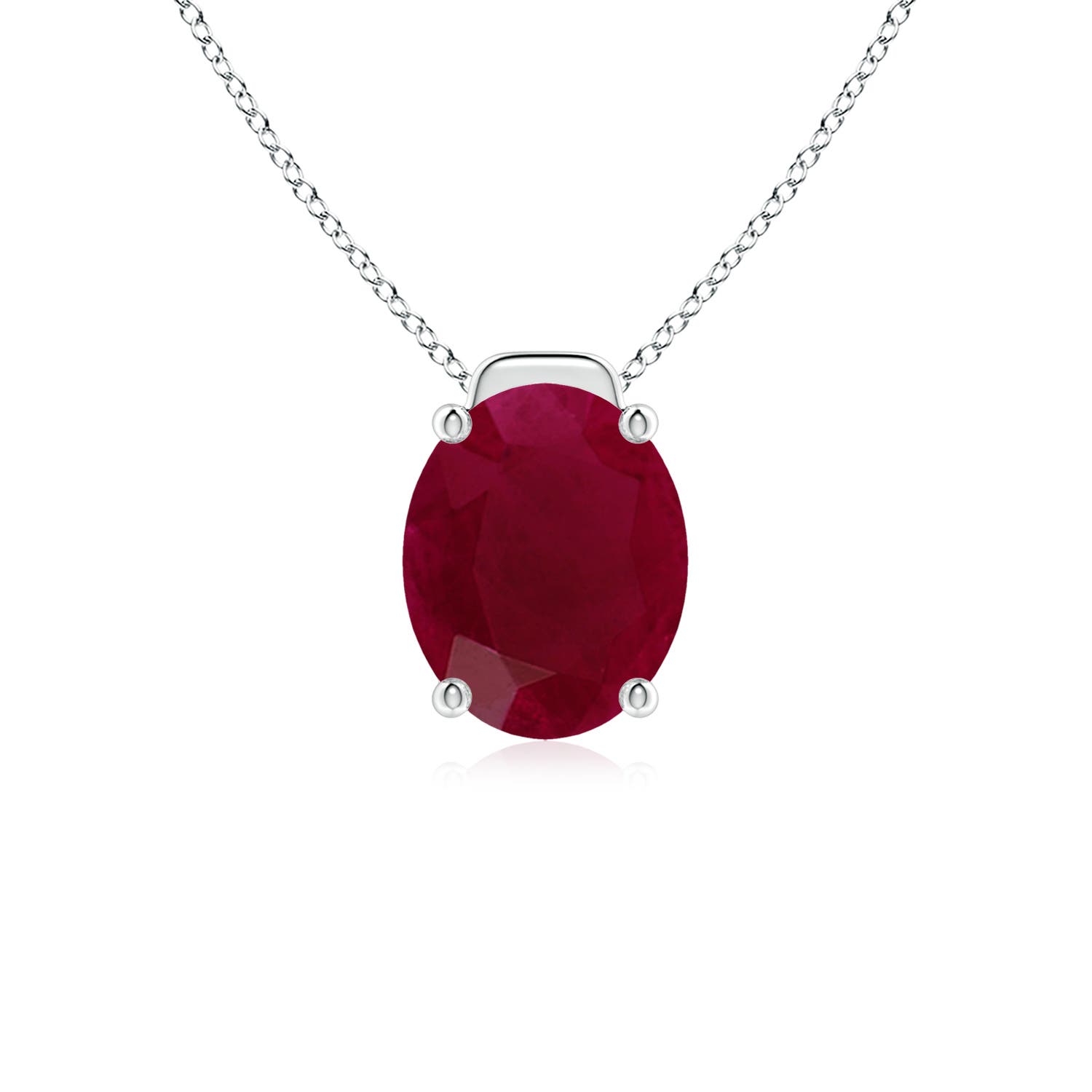 A - Ruby / 3.3 CT / 18 KT White Gold