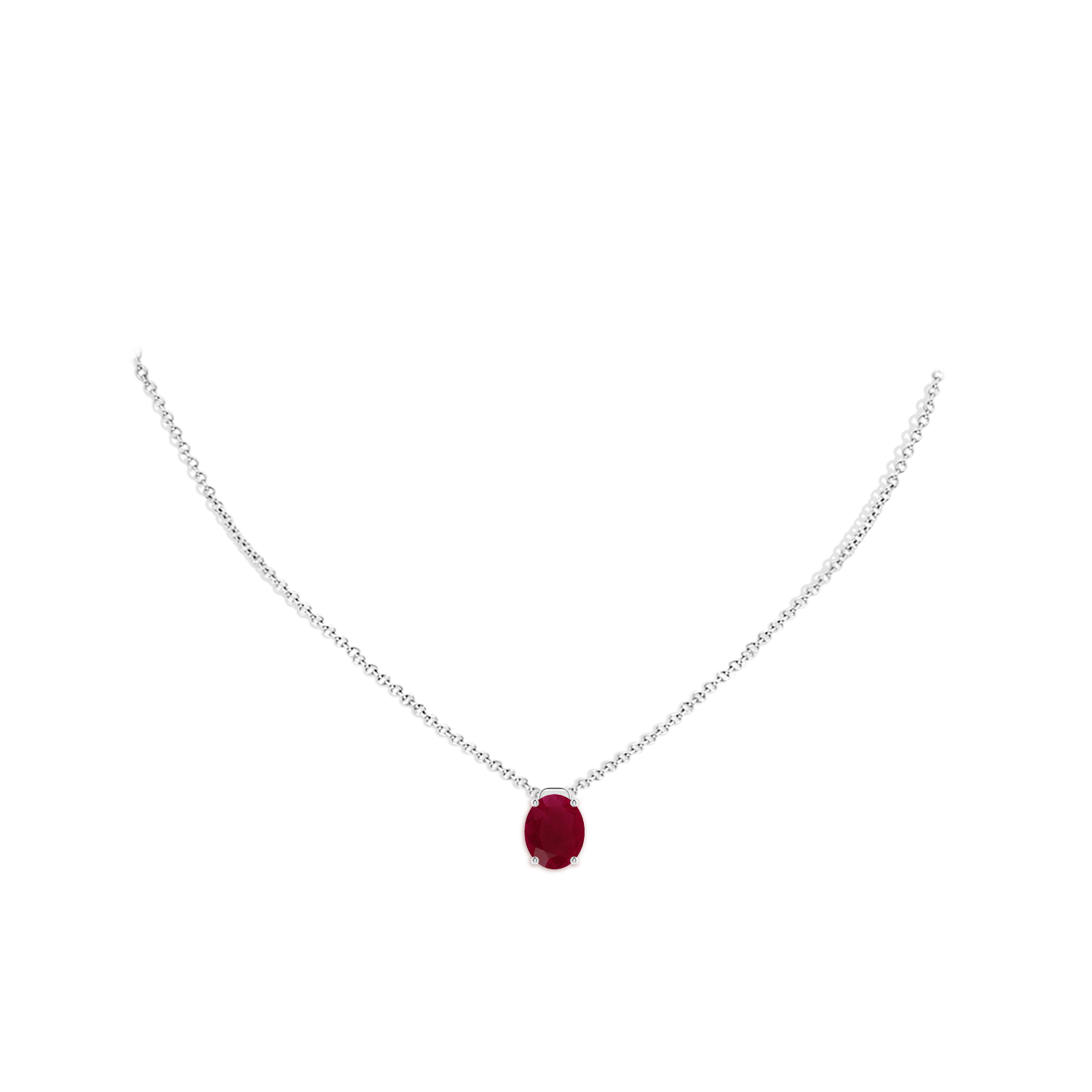 A - Ruby / 3.3 CT / 18 KT White Gold