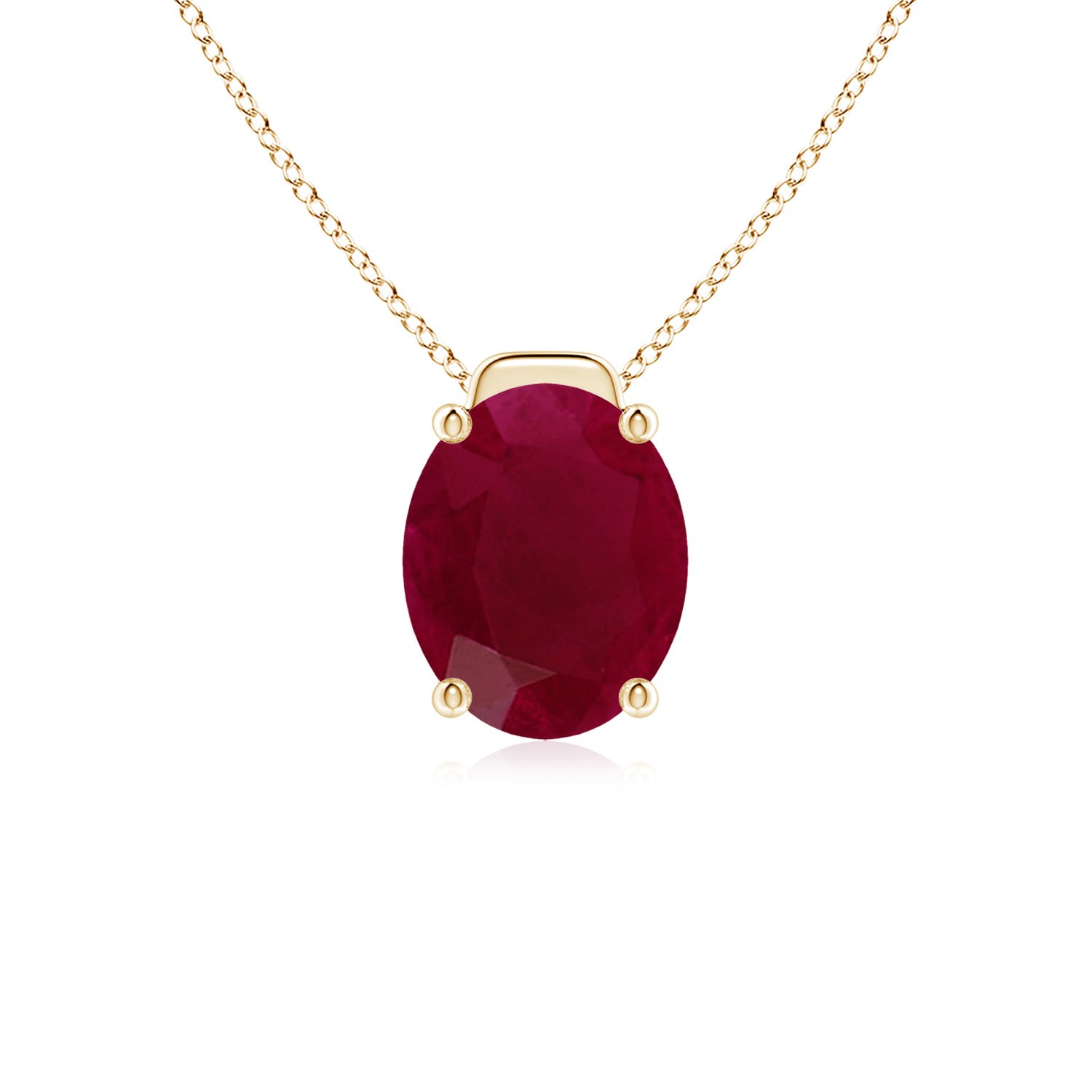 A - Ruby / 3.3 CT / 18 KT Yellow Gold