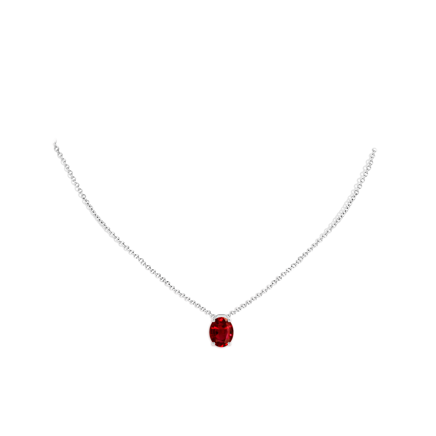 AAAA - Ruby / 3.3 CT / 18 KT White Gold