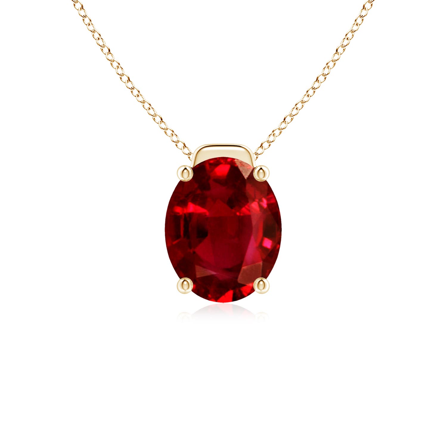 AAAA - Ruby / 3.3 CT / 18 KT Yellow Gold