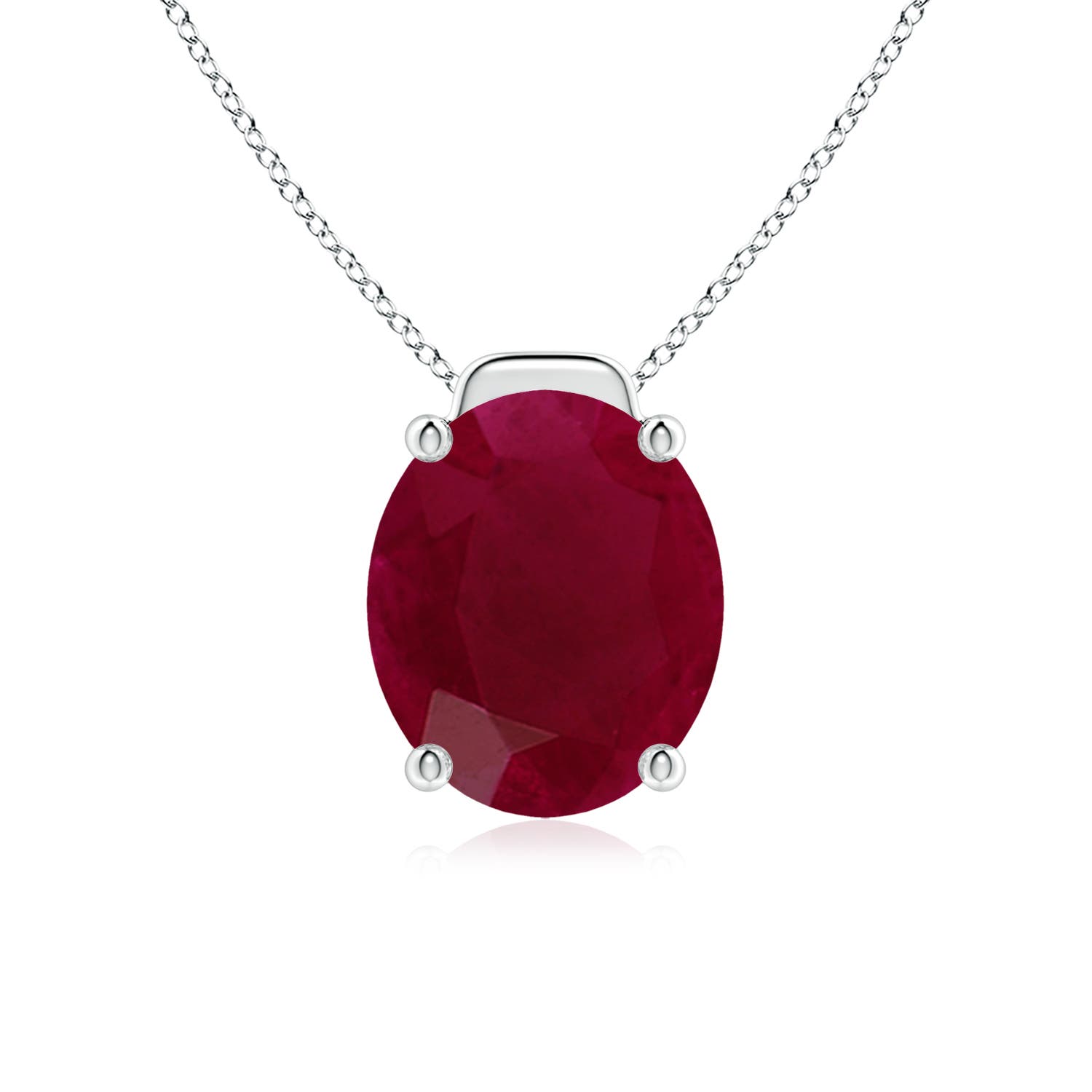 A - Ruby / 6 CT / 18 KT White Gold