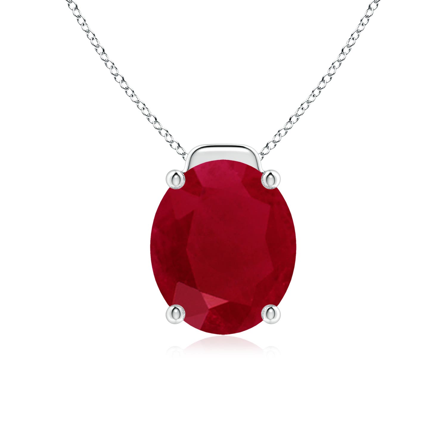 AA - Ruby / 6 CT / 18 KT White Gold