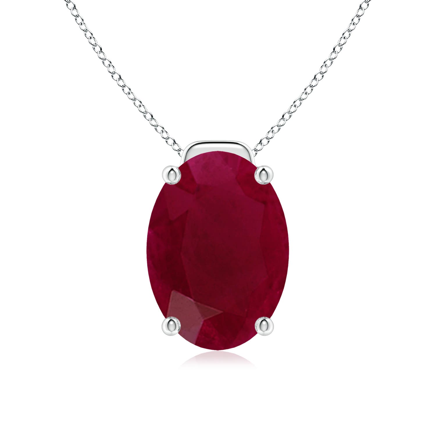 A - Ruby / 7.25 CT / 18 KT White Gold