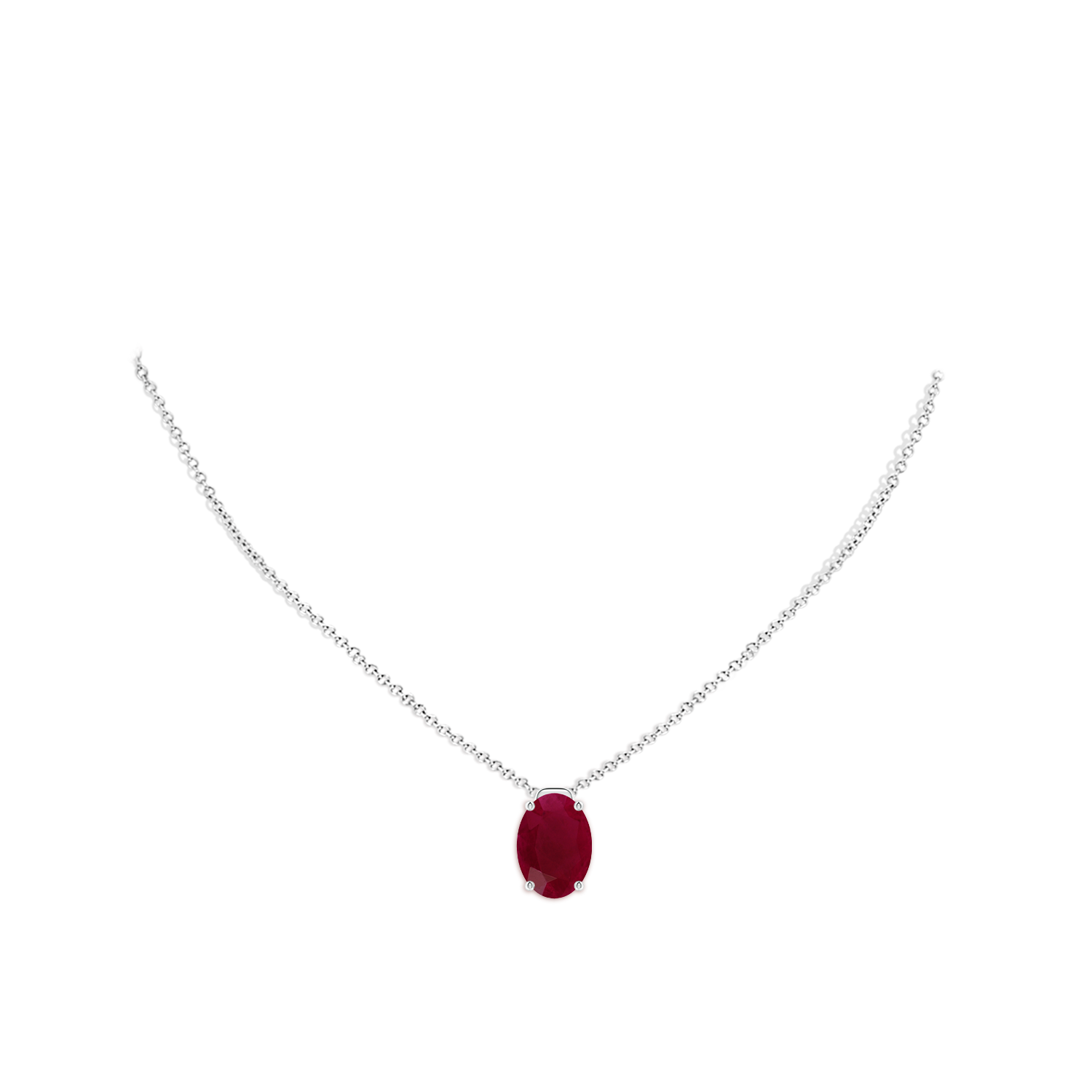 A - Ruby / 7.25 CT / 18 KT White Gold