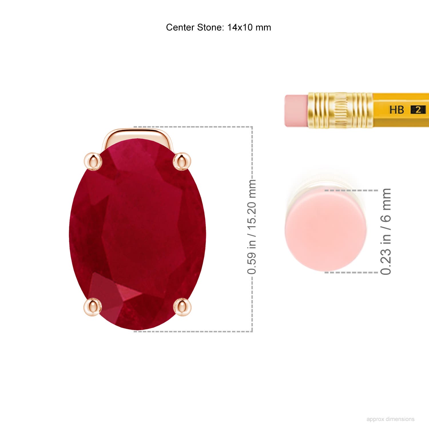 AA - Ruby / 7.25 CT / 18 KT Rose Gold