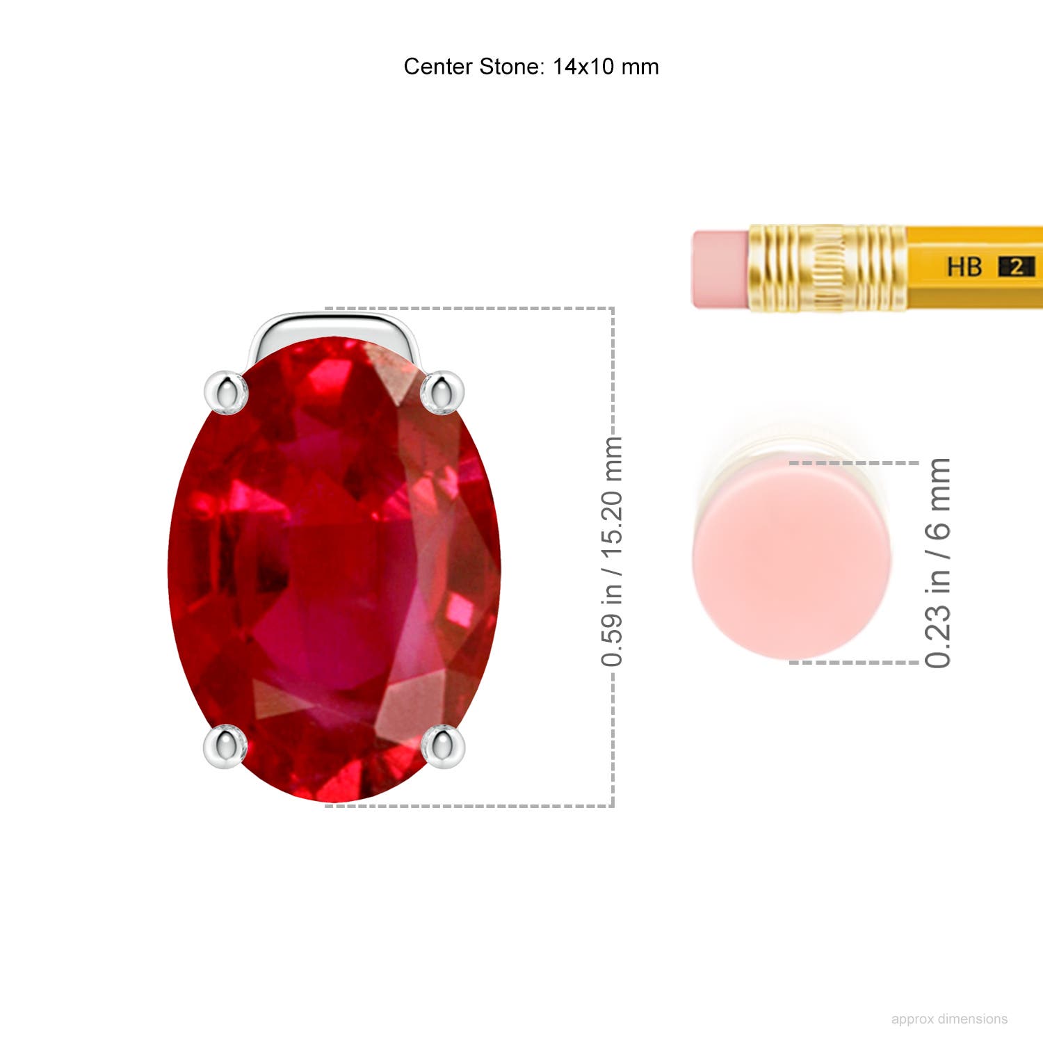 AAA - Ruby / 7.25 CT / 18 KT White Gold