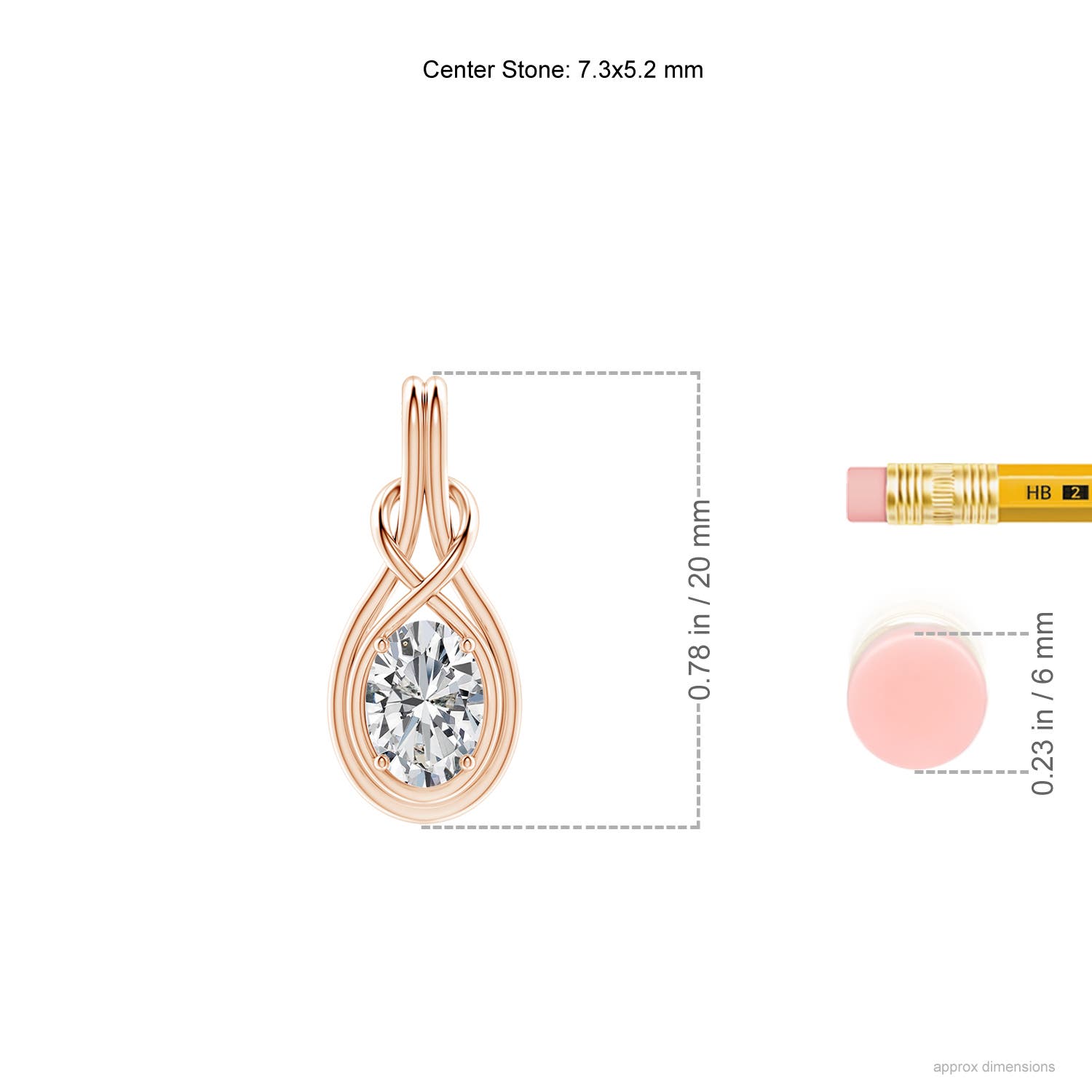 H, SI2 / 0.76 CT / 18 KT Rose Gold