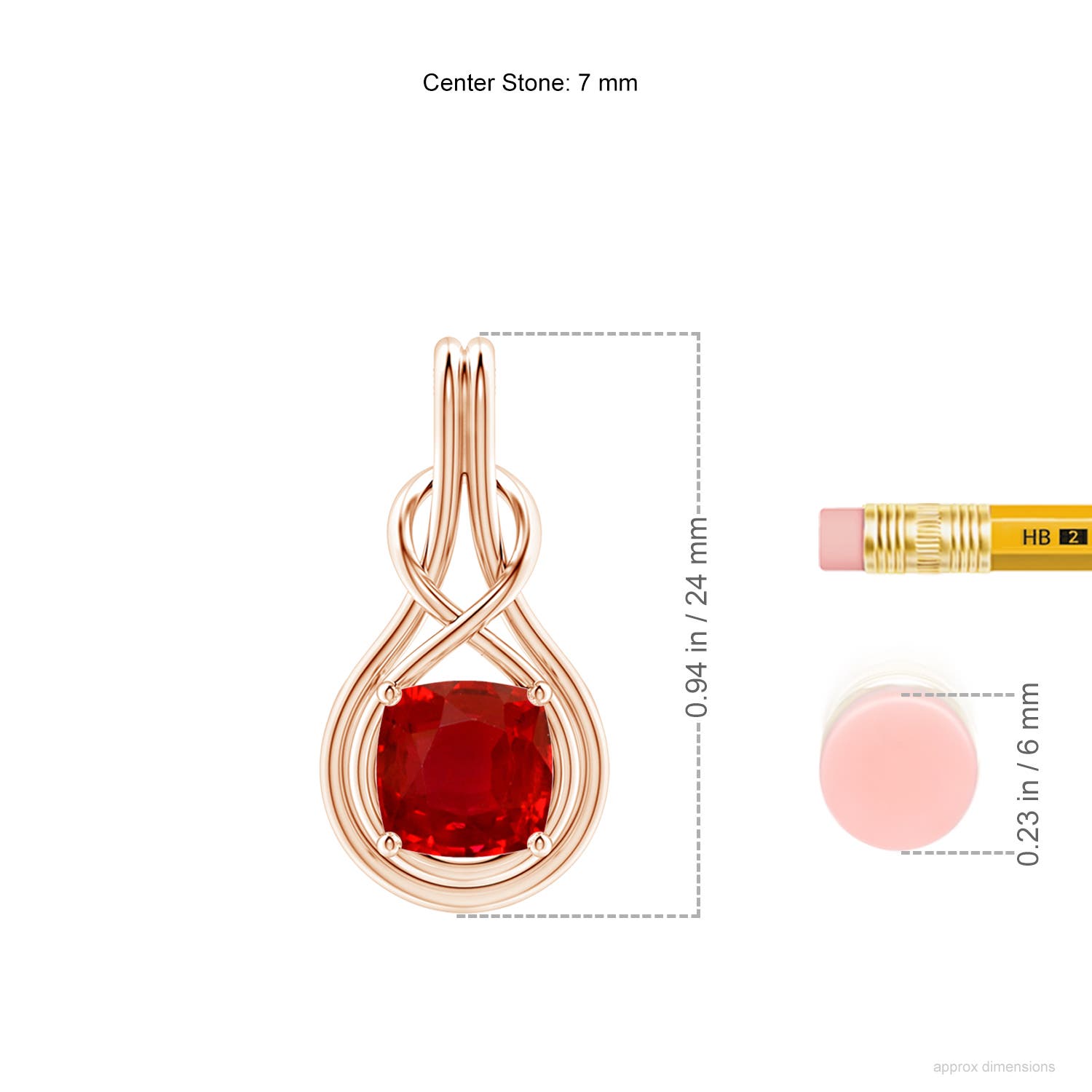 AAA - Ruby / 1.6 CT / 18 KT Rose Gold