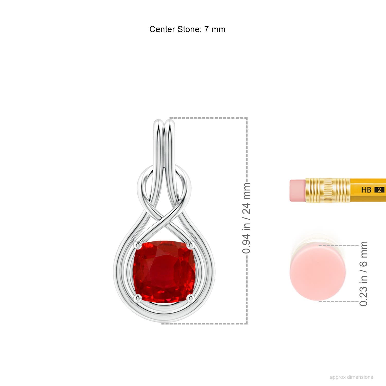 AAA - Ruby / 1.6 CT / 14 KT White Gold