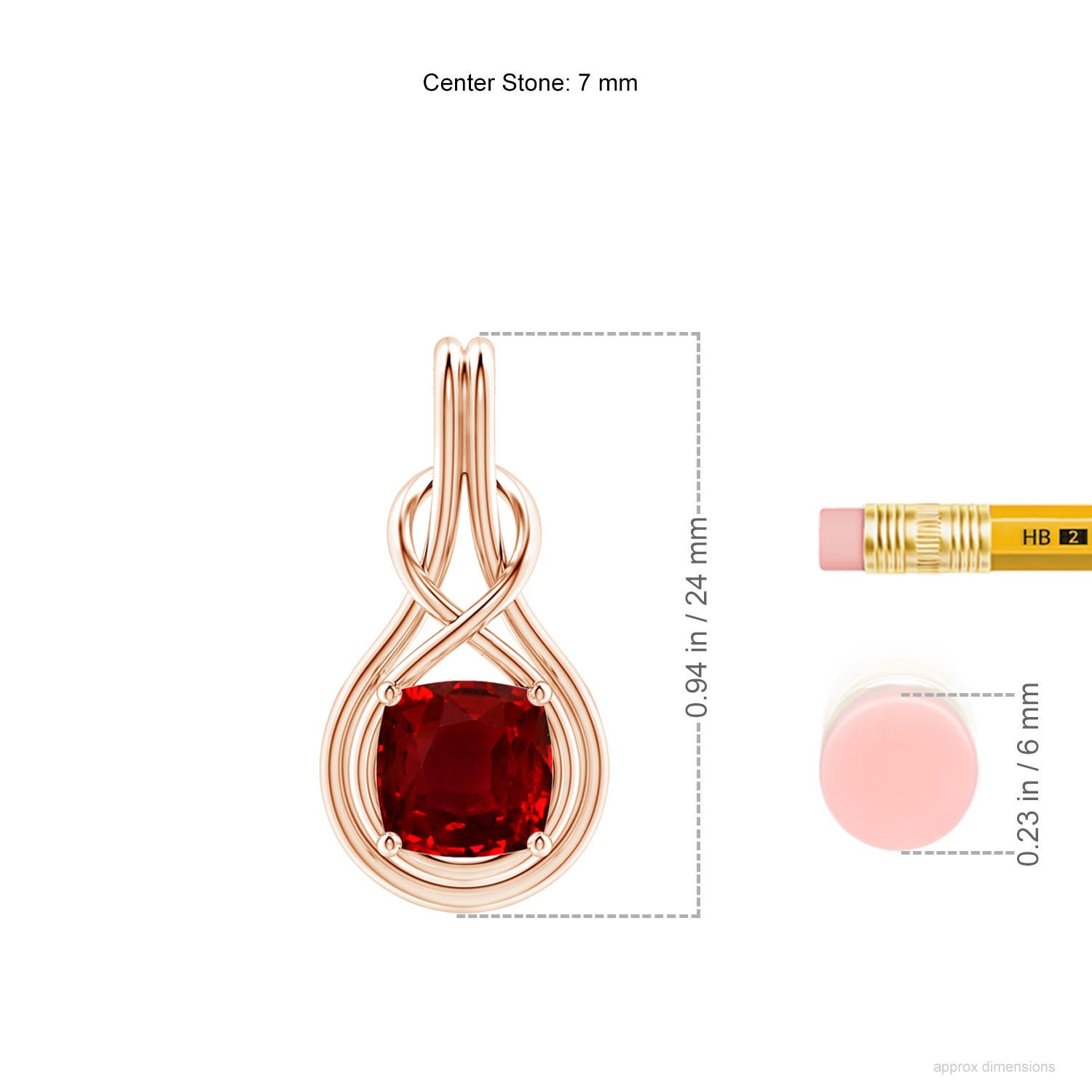 AAAA - Ruby / 1.6 CT / 18 KT Rose Gold