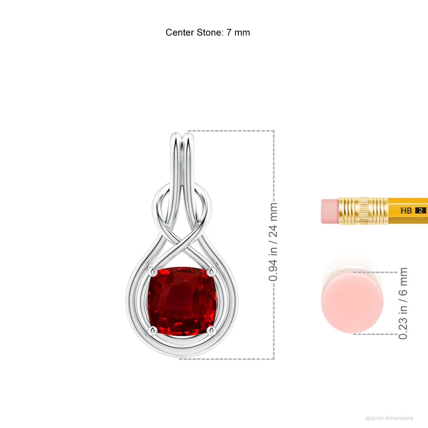 AAAA - Ruby / 1.6 CT / 18 KT White Gold