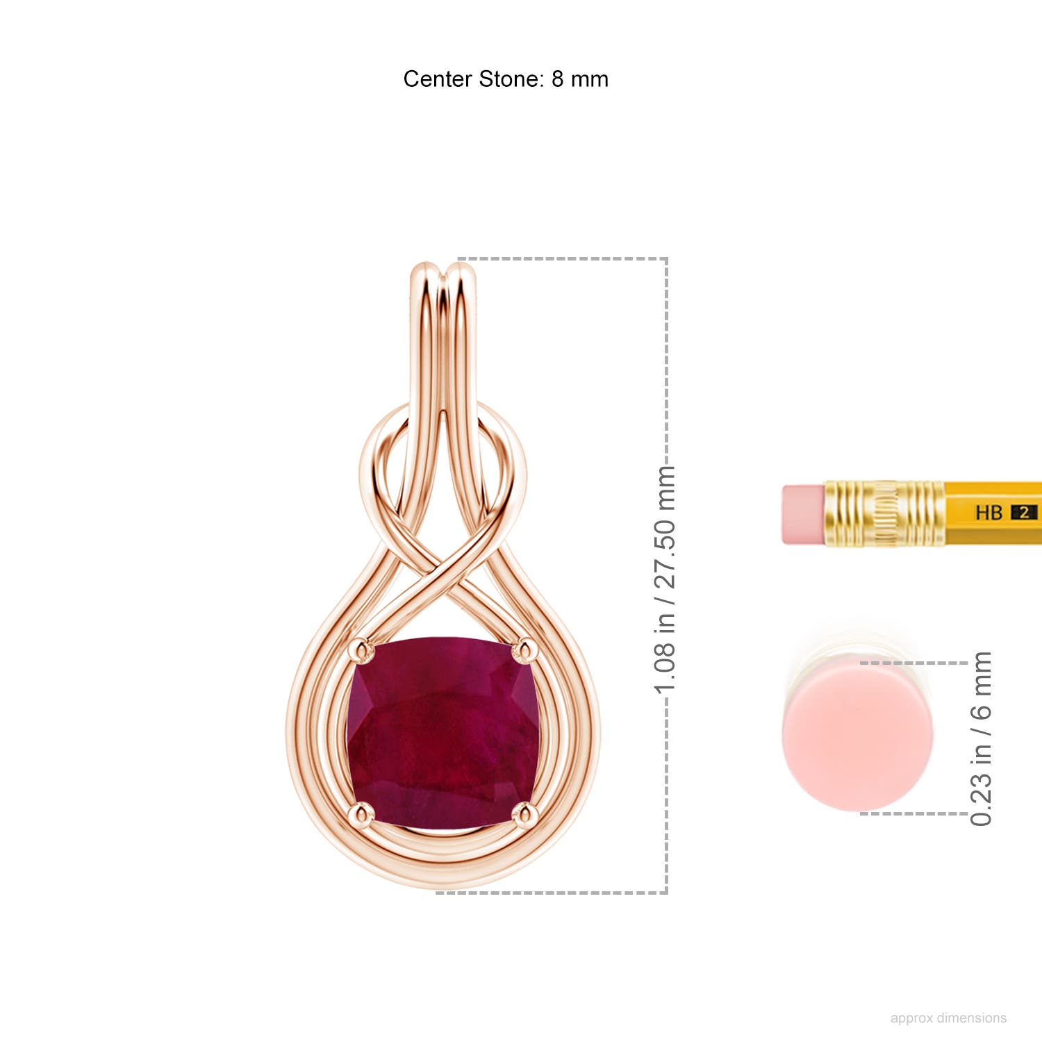 A - Ruby / 2.6 CT / 18 KT Rose Gold