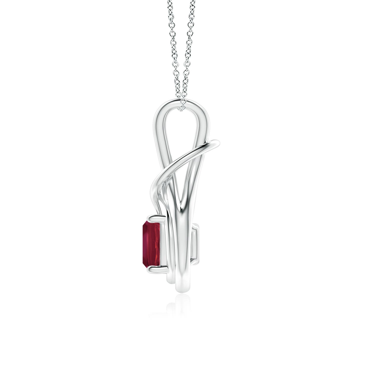 A - Ruby / 2.6 CT / 18 KT White Gold