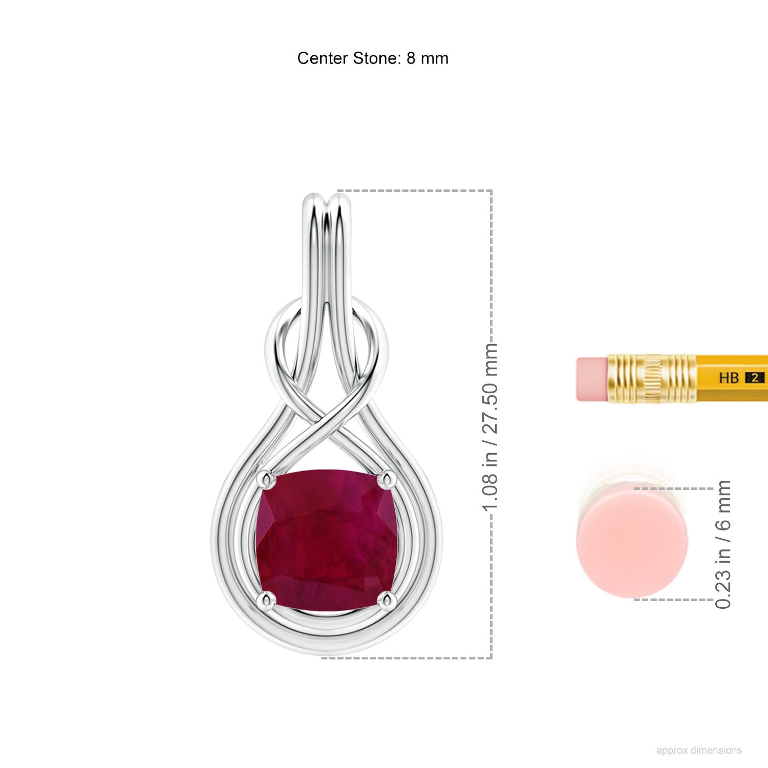 A - Ruby / 2.6 CT / 18 KT White Gold