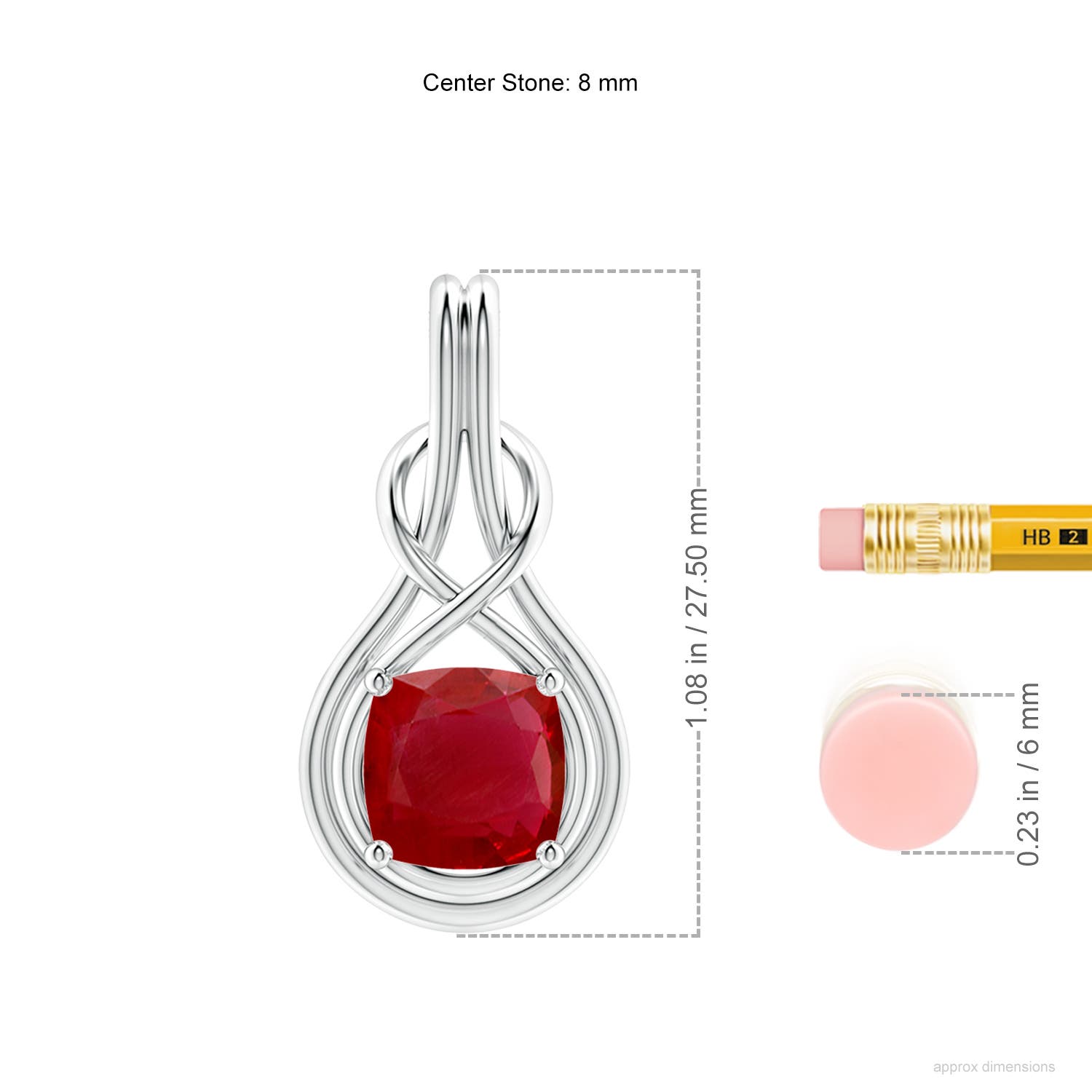 AA - Ruby / 2.6 CT / 18 KT White Gold