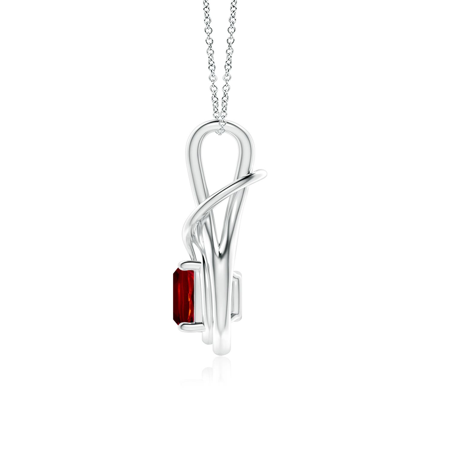 AAAA - Ruby / 2.6 CT / 18 KT White Gold