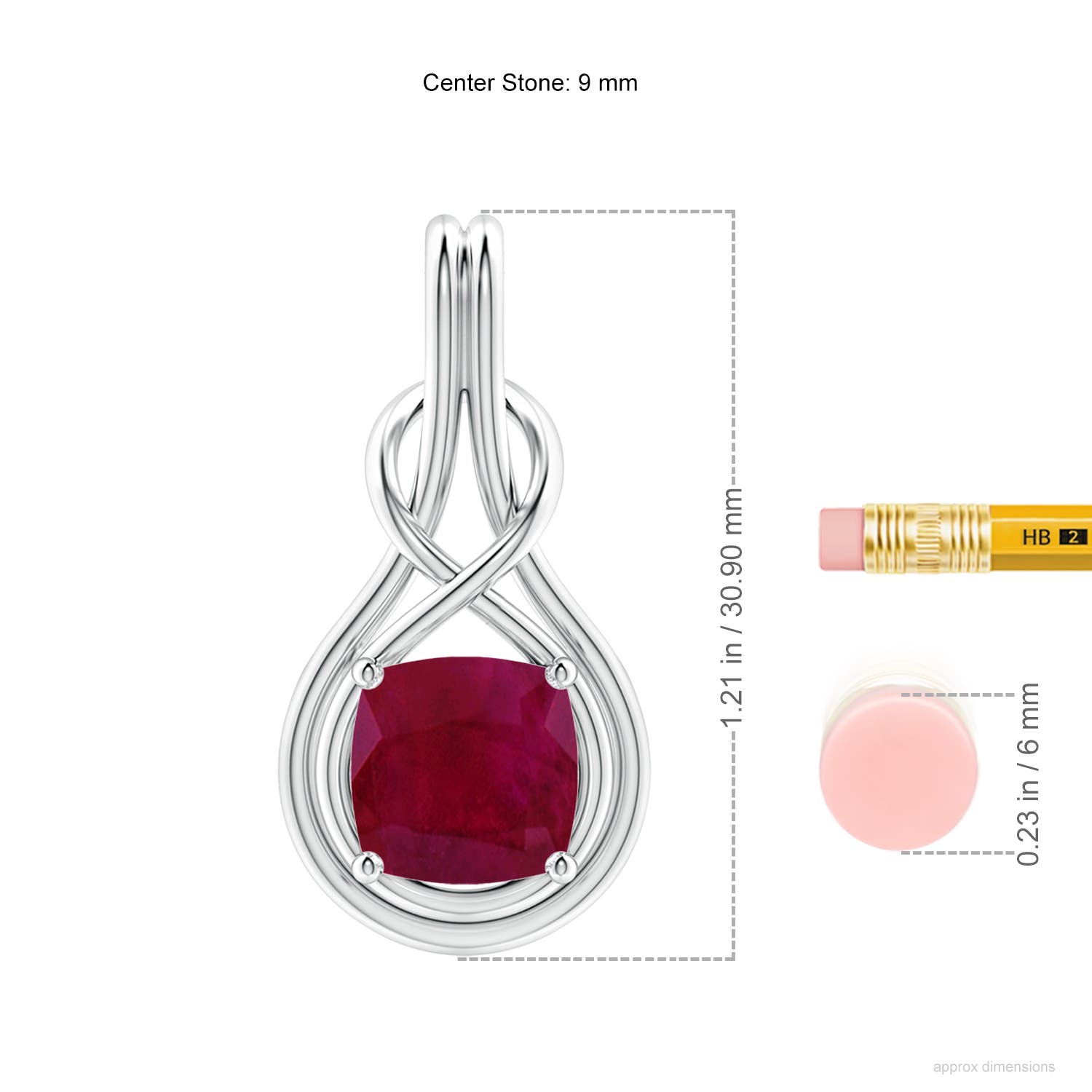 A - Ruby / 3.8 CT / 18 KT White Gold