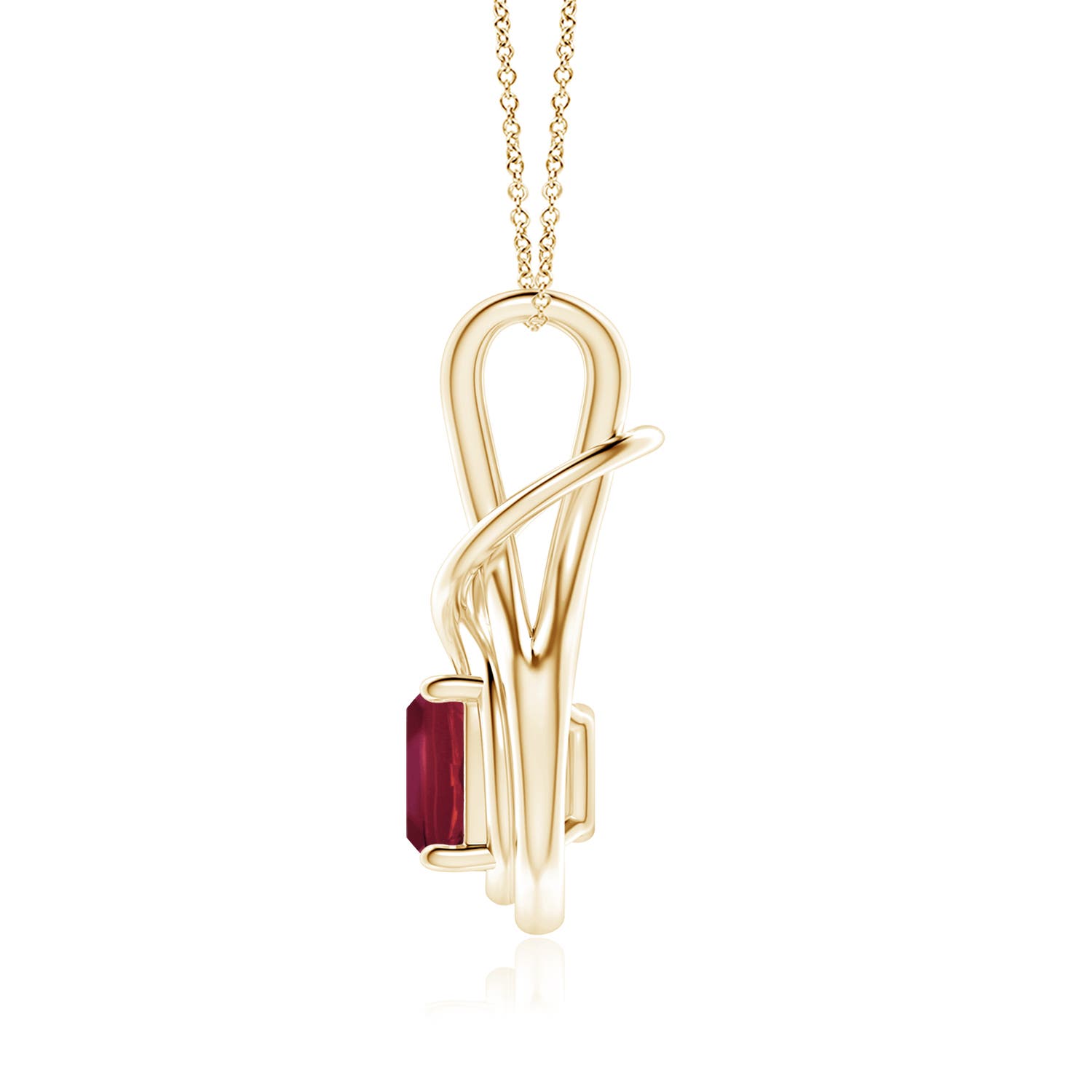 A - Ruby / 3.8 CT / 18 KT Yellow Gold