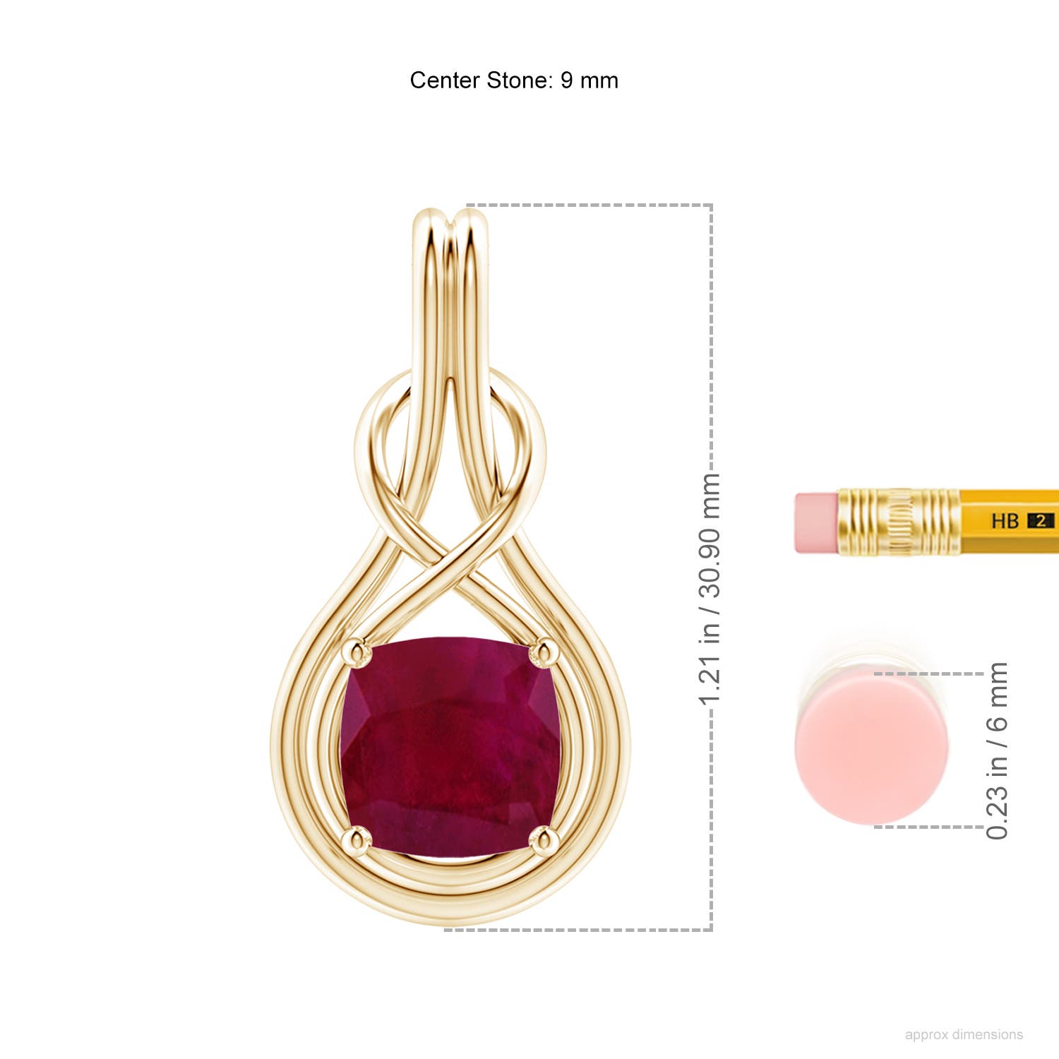 A - Ruby / 3.8 CT / 18 KT Yellow Gold