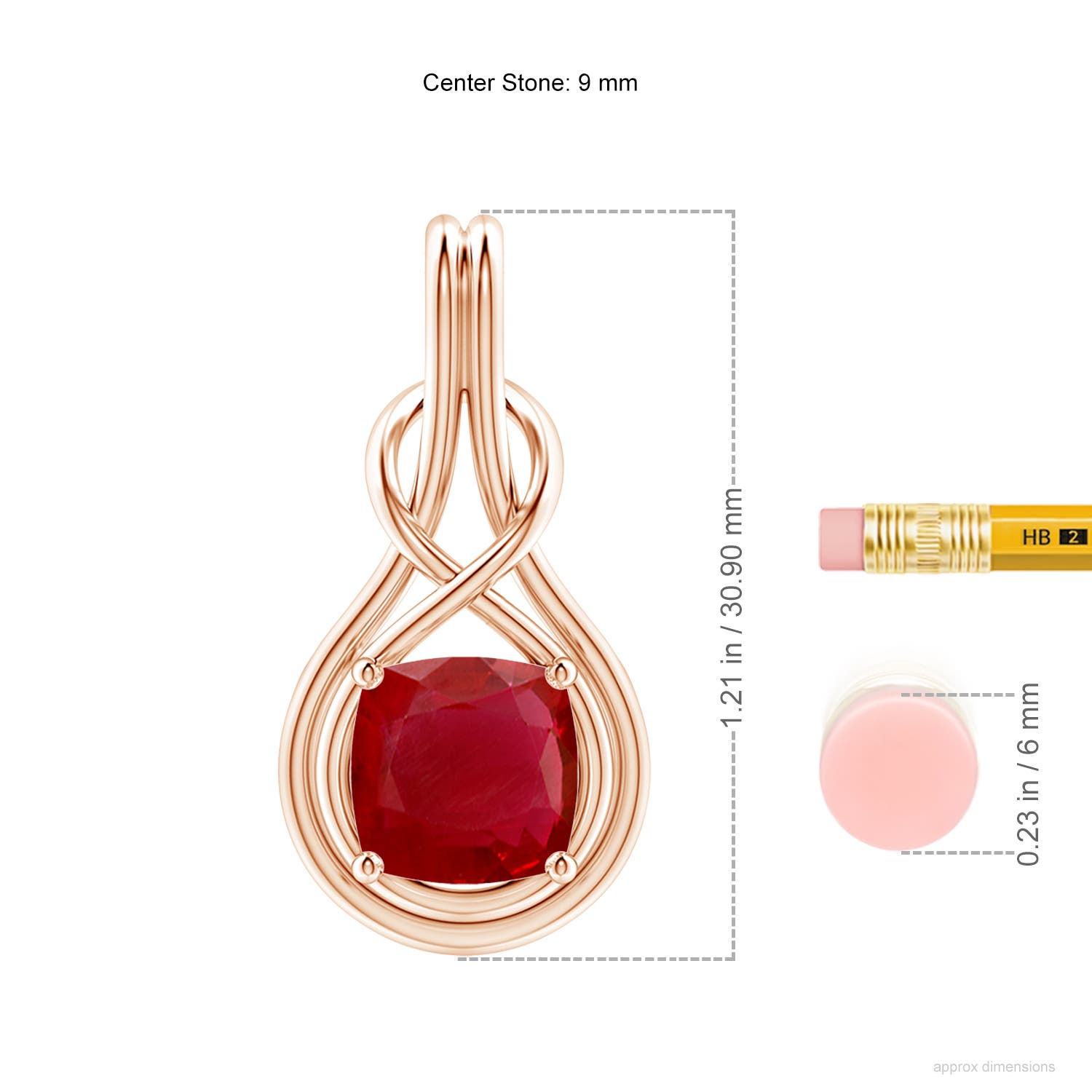 AA - Ruby / 3.8 CT / 18 KT Rose Gold