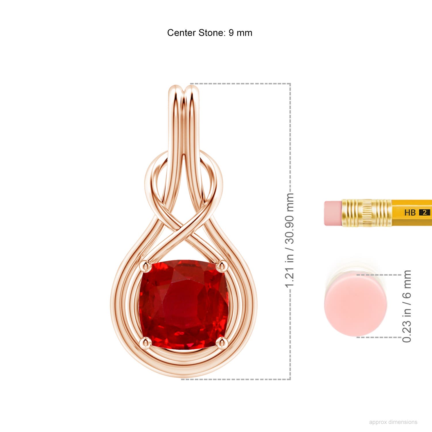 AAA - Ruby / 3.8 CT / 14 KT Rose Gold