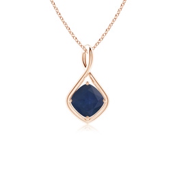 Cushion Blue Sapphire Fashion Necklaces and Pendants