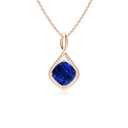 Infinity Rose Gold Blue Sapphire Necklaces & Pendants