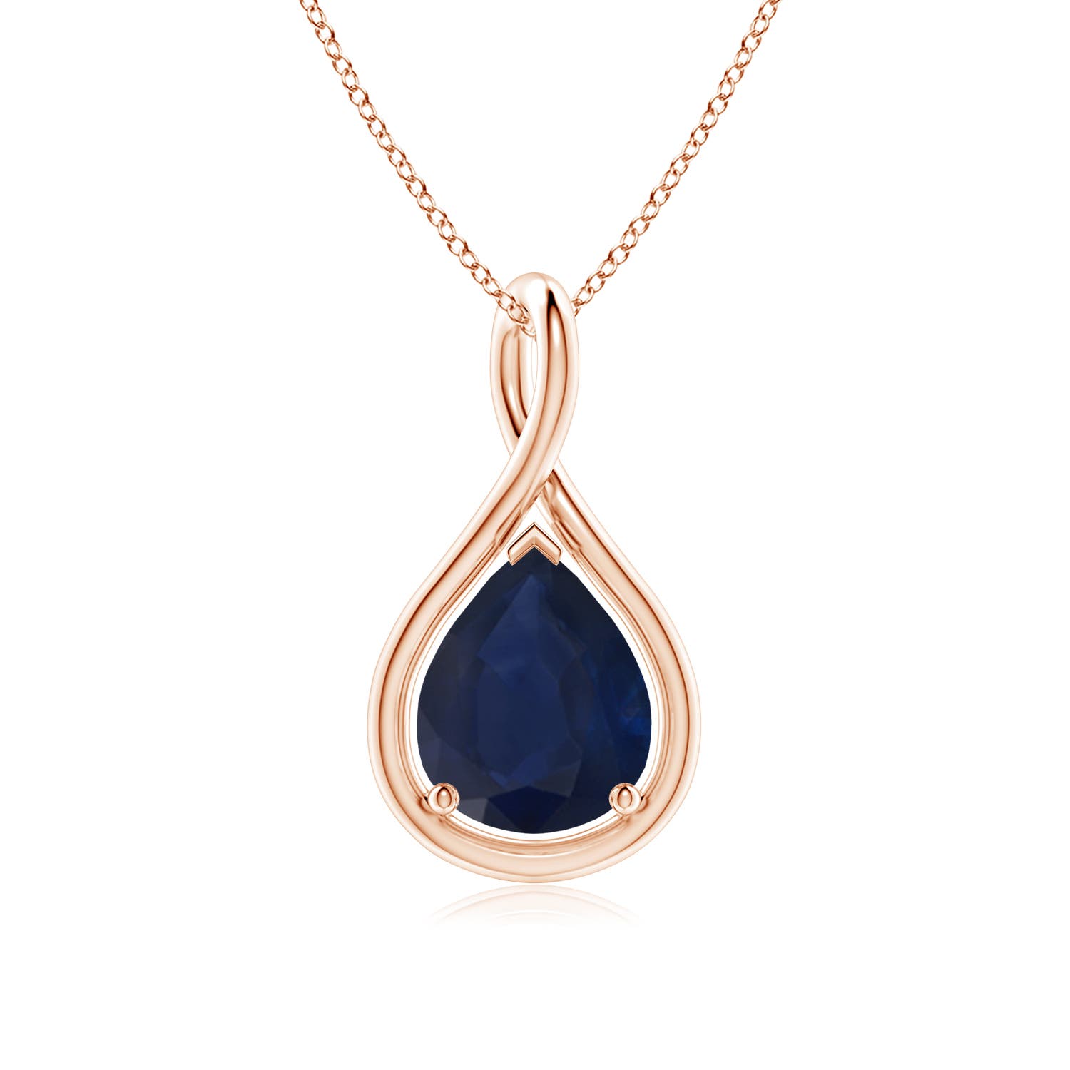 A - Blue Sapphire / 3 CT / 18 KT Rose Gold