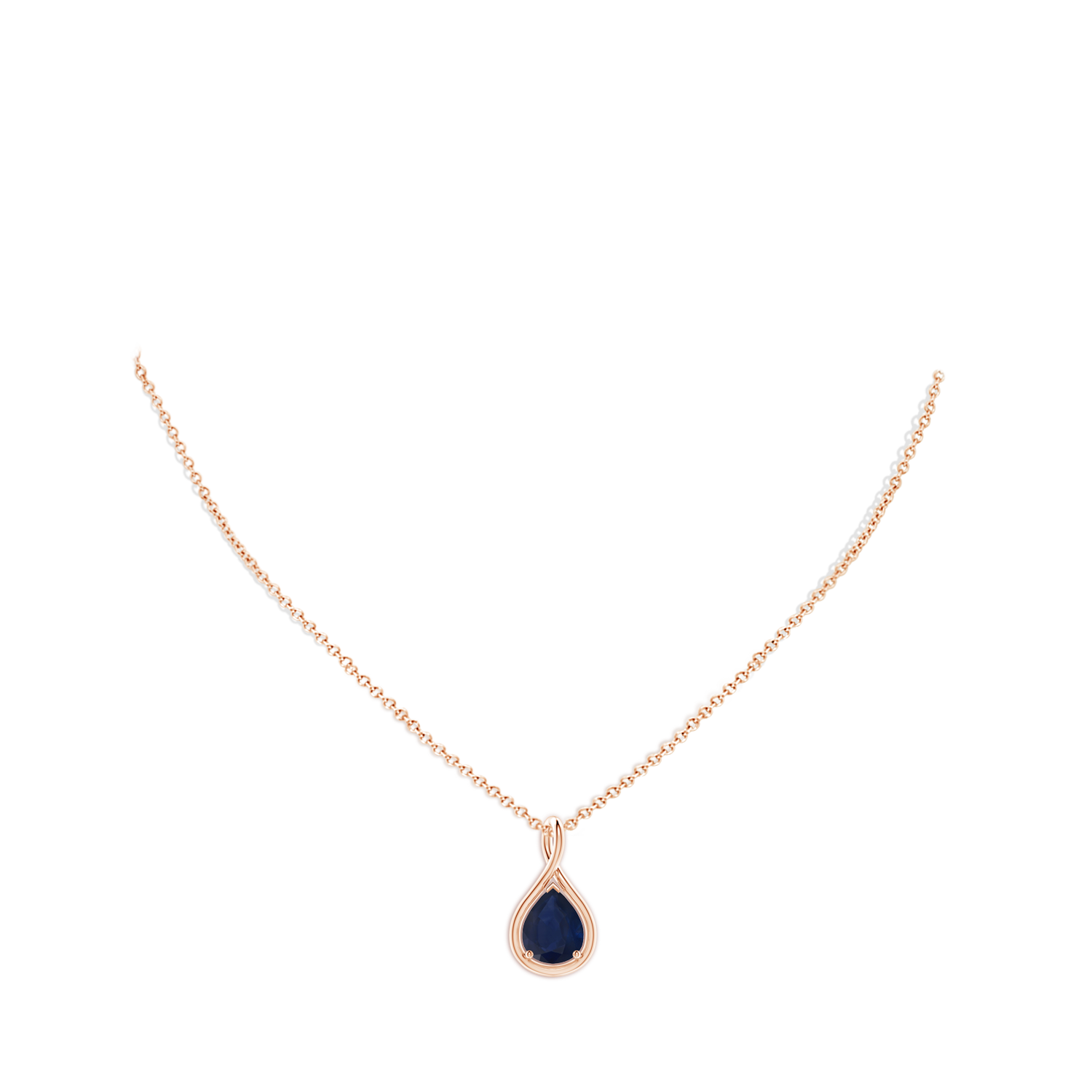 A - Blue Sapphire / 3 CT / 18 KT Rose Gold