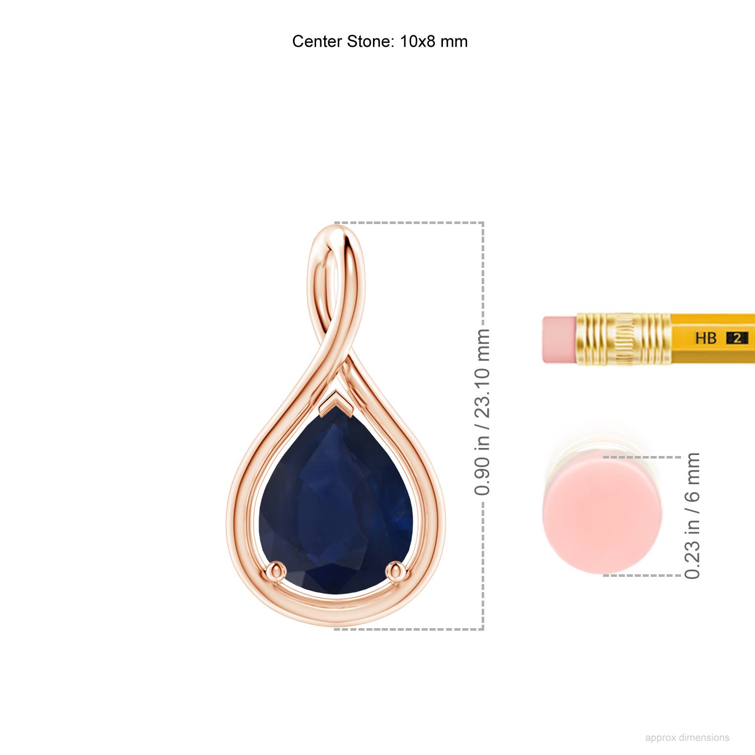 A - Blue Sapphire / 3 CT / 14 KT Rose Gold