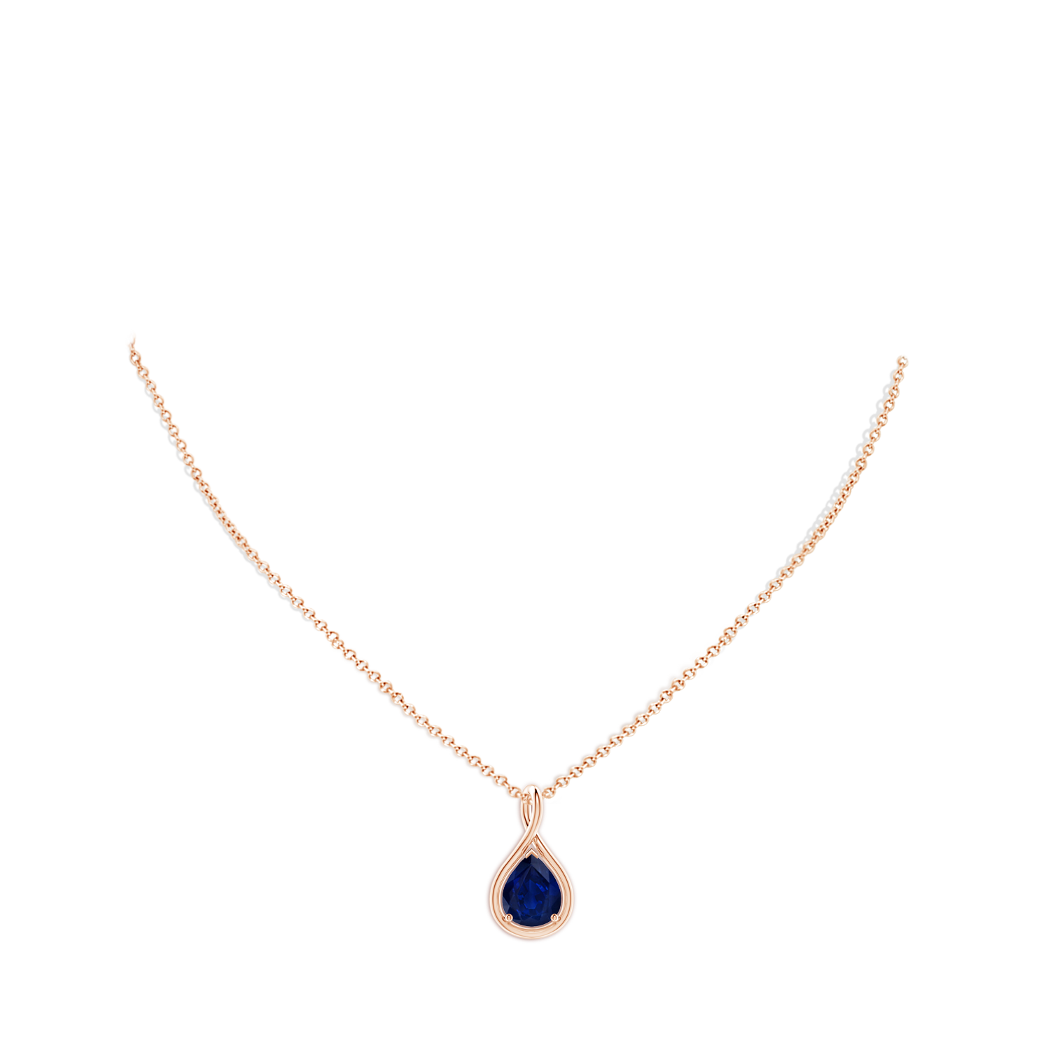 AA - Blue Sapphire / 3 CT / 18 KT Rose Gold