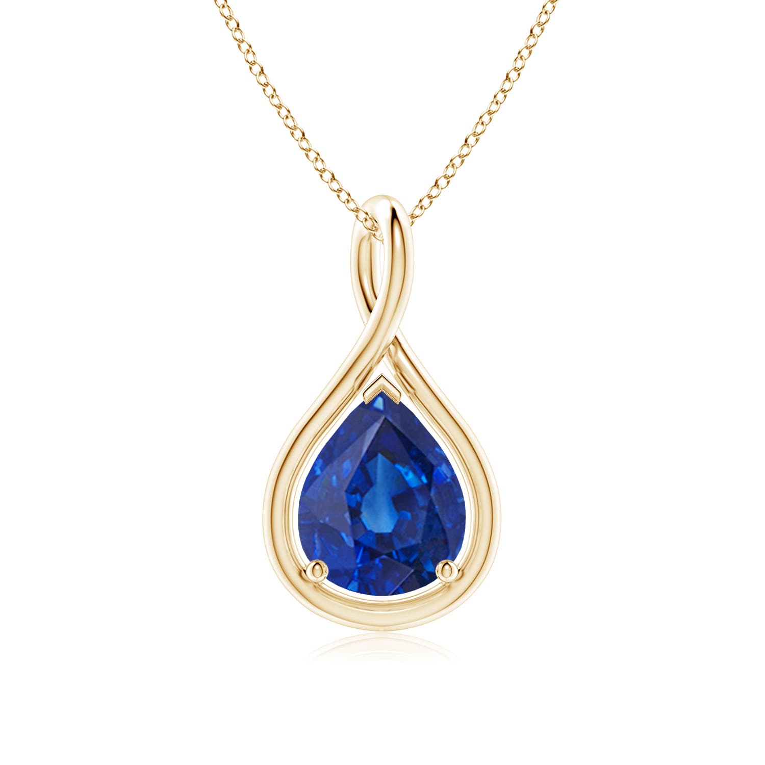 AAA - Blue Sapphire / 3 CT / 18 KT Yellow Gold