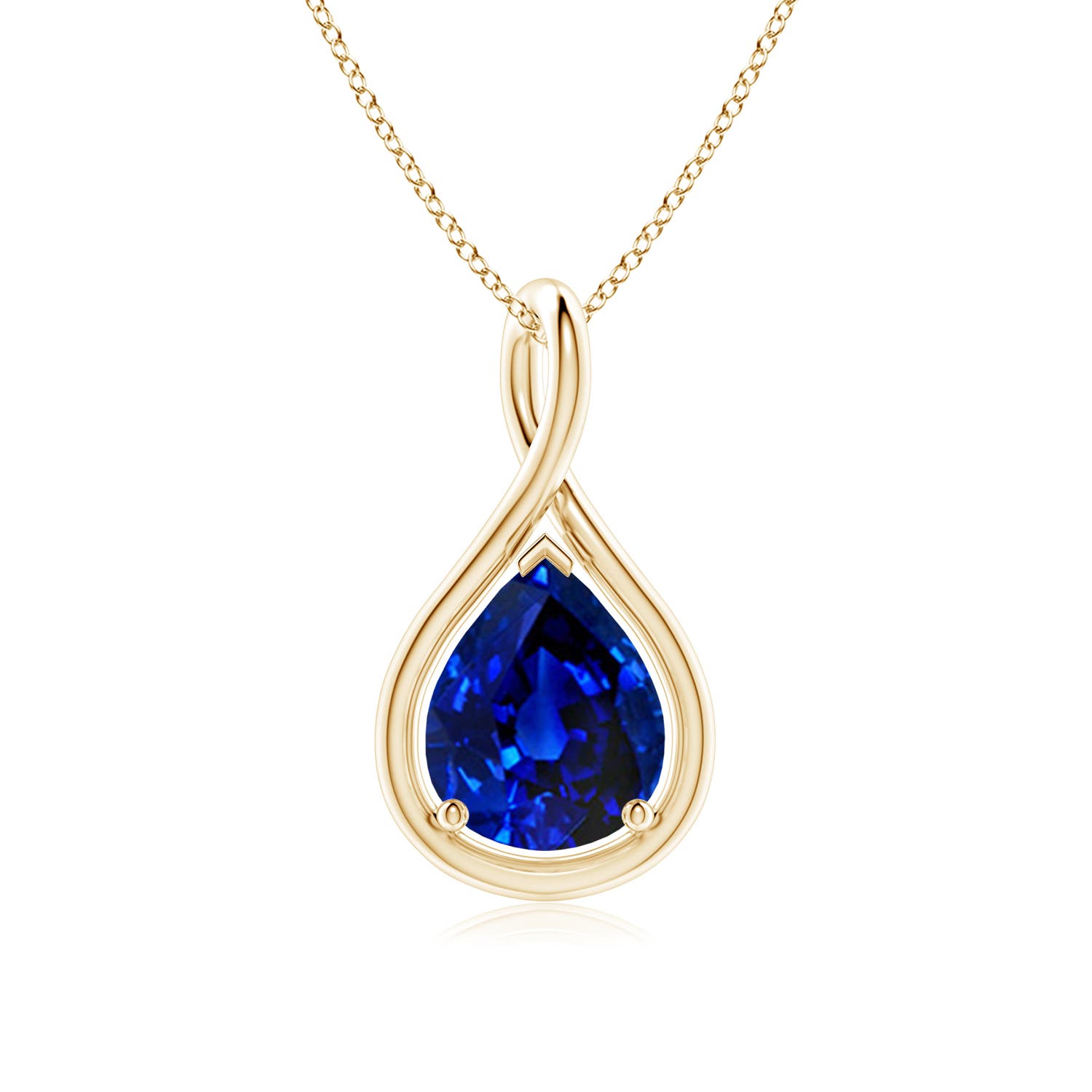 AAAA - Blue Sapphire / 3 CT / 18 KT Yellow Gold