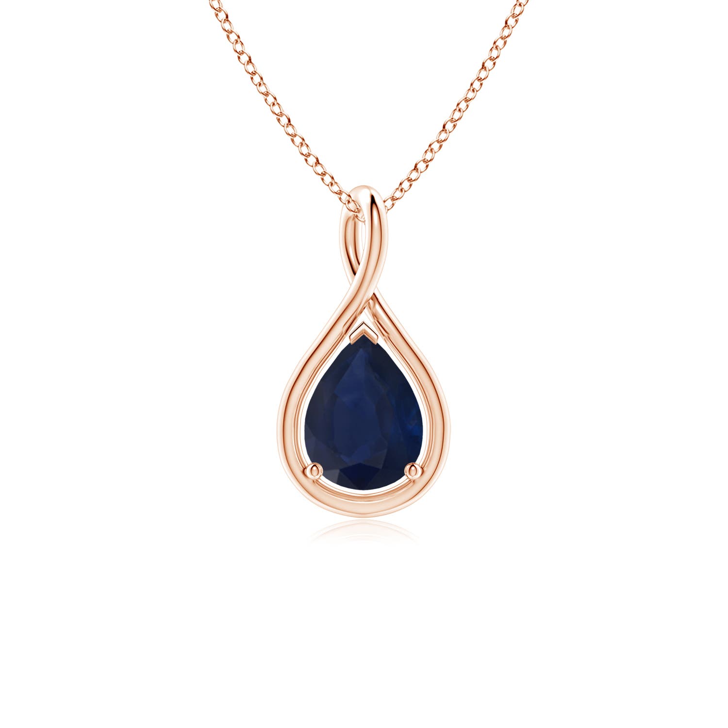 A - Blue Sapphire / 1.15 CT / 18 KT Rose Gold