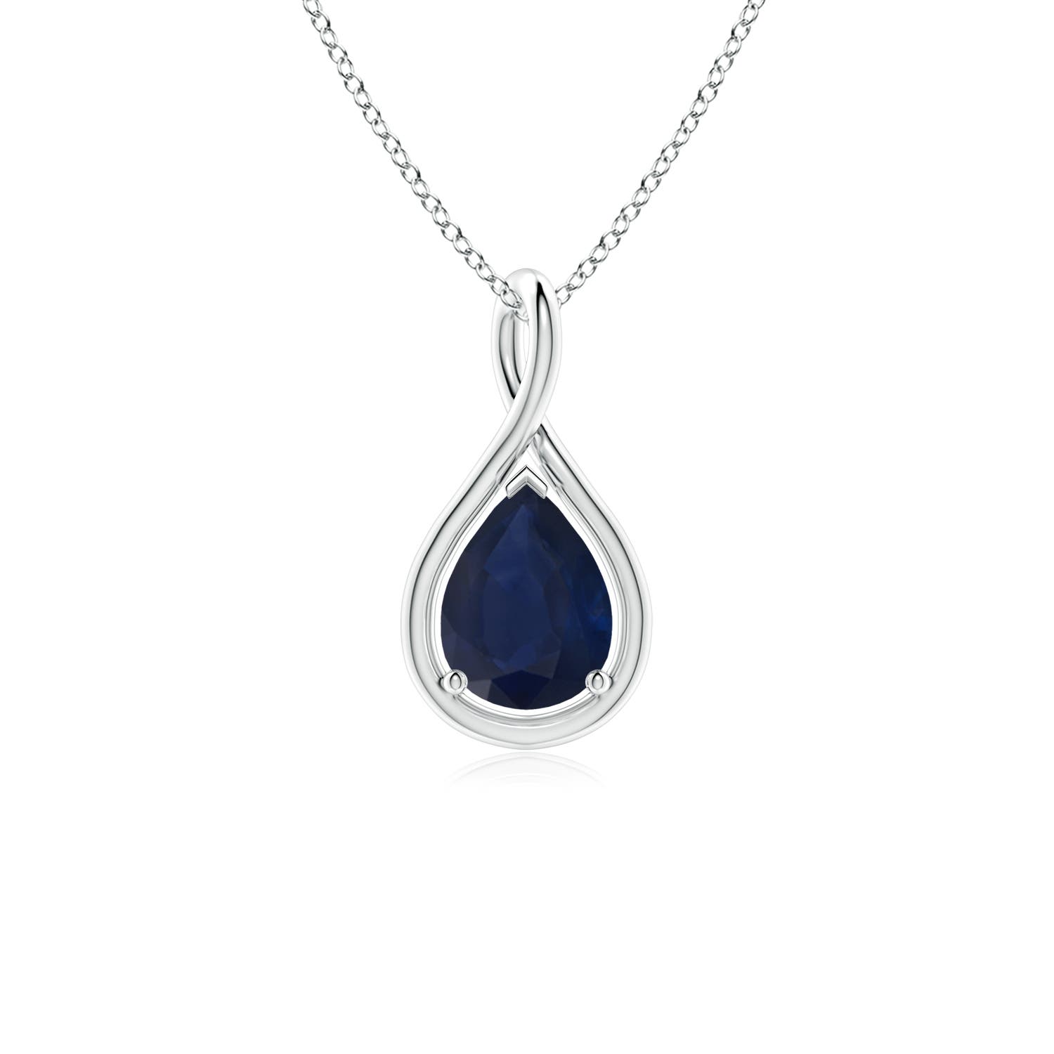 A - Blue Sapphire / 1.15 CT / 18 KT White Gold