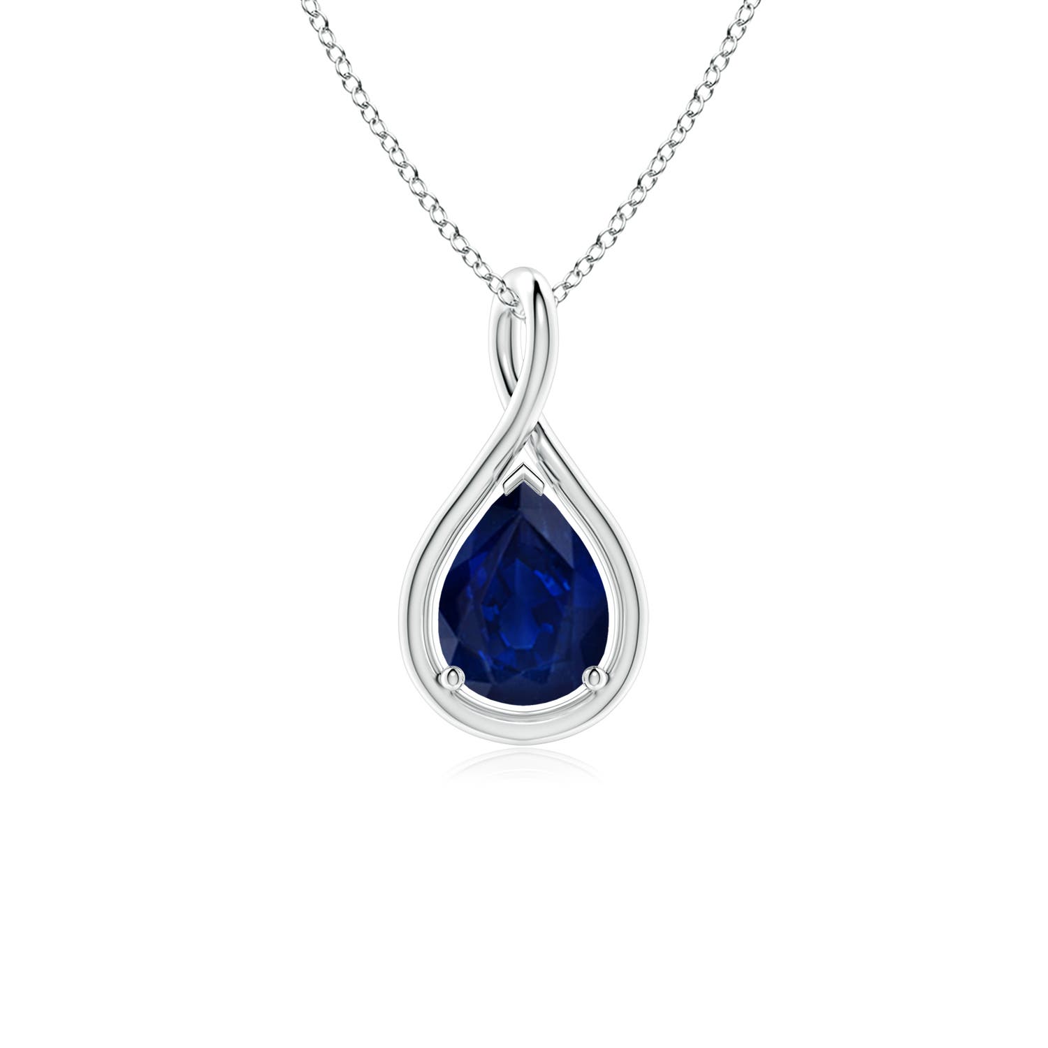 AA - Blue Sapphire / 1.15 CT / 18 KT White Gold