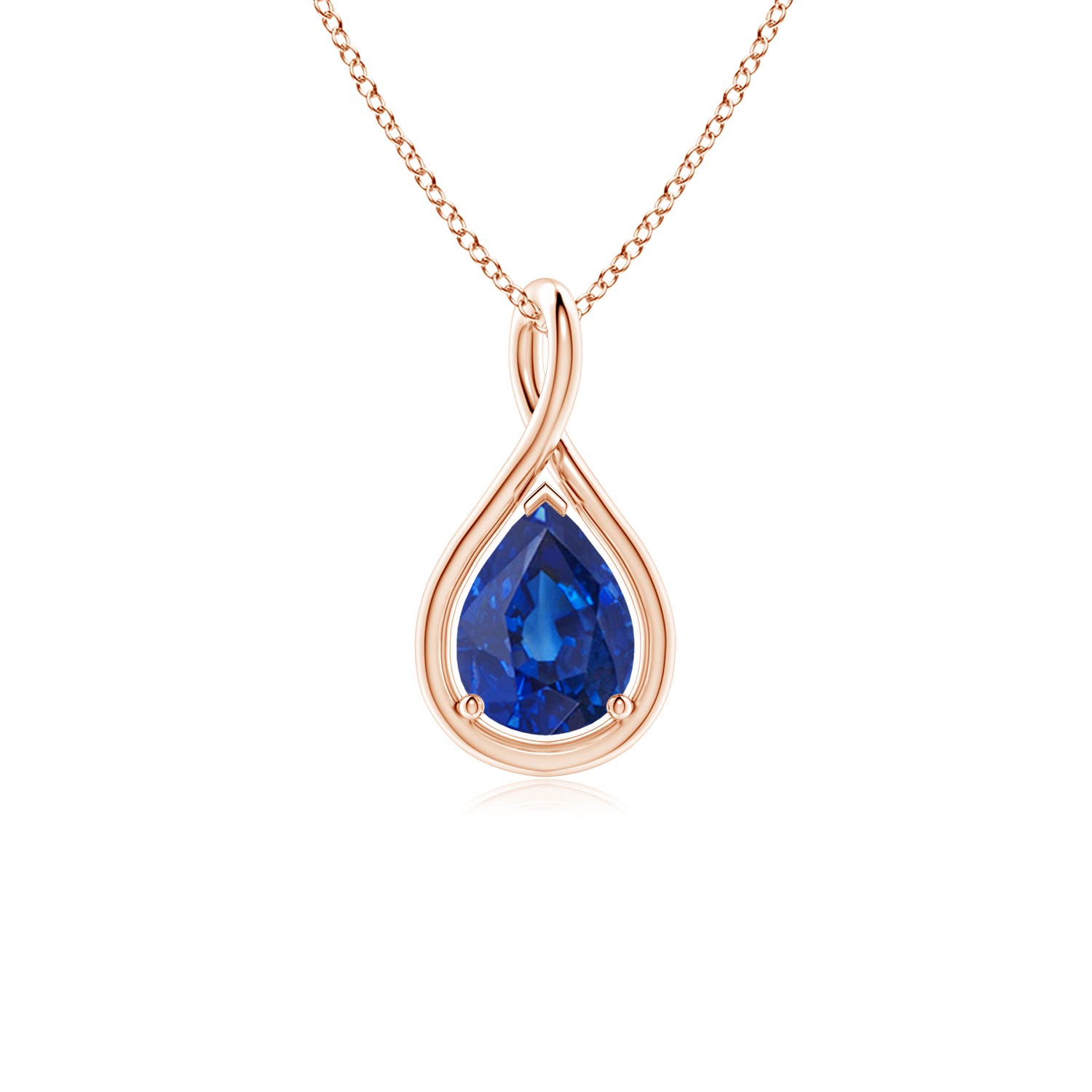 AAA - Blue Sapphire / 1.15 CT / 18 KT Rose Gold