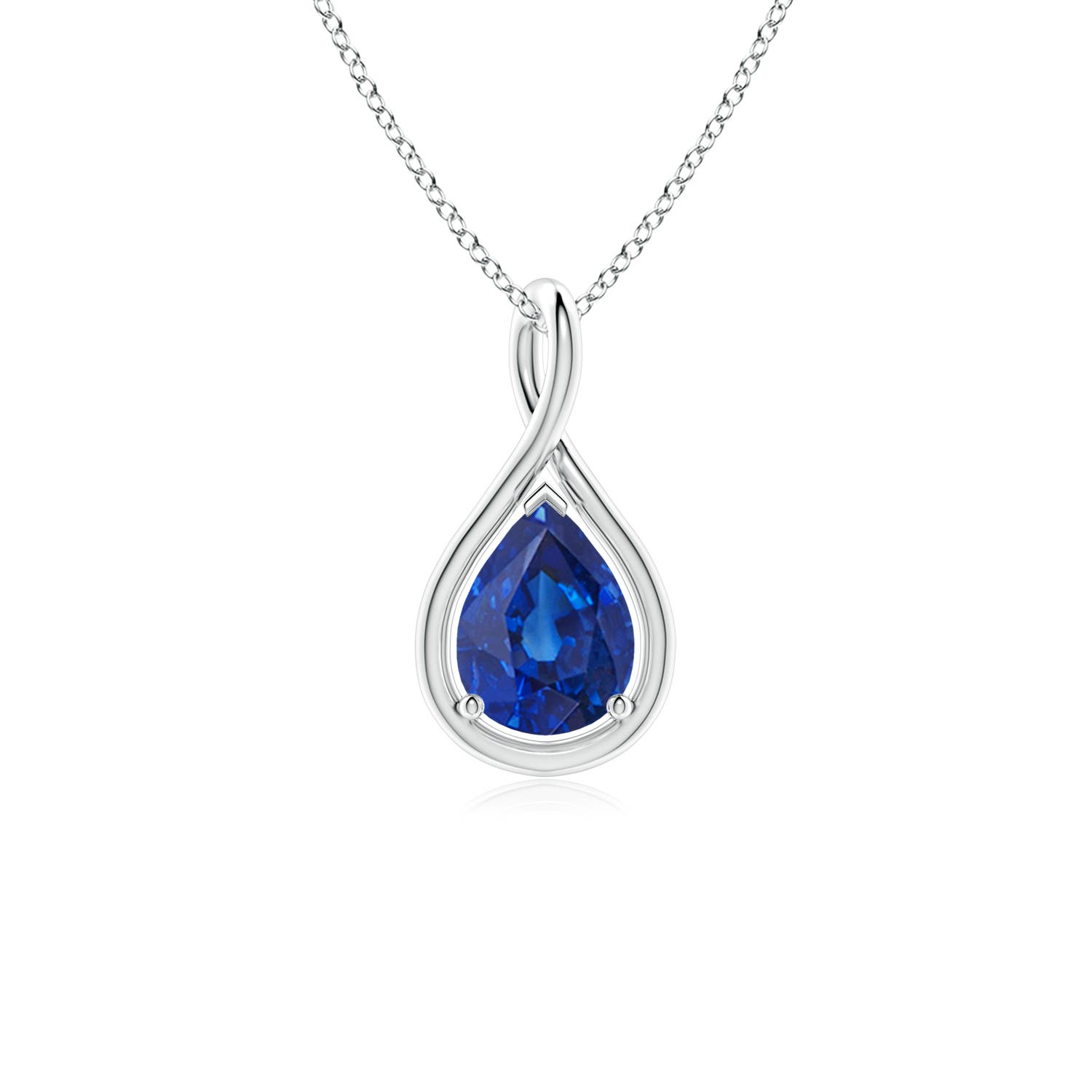 AAA - Blue Sapphire / 1.15 CT / 18 KT White Gold