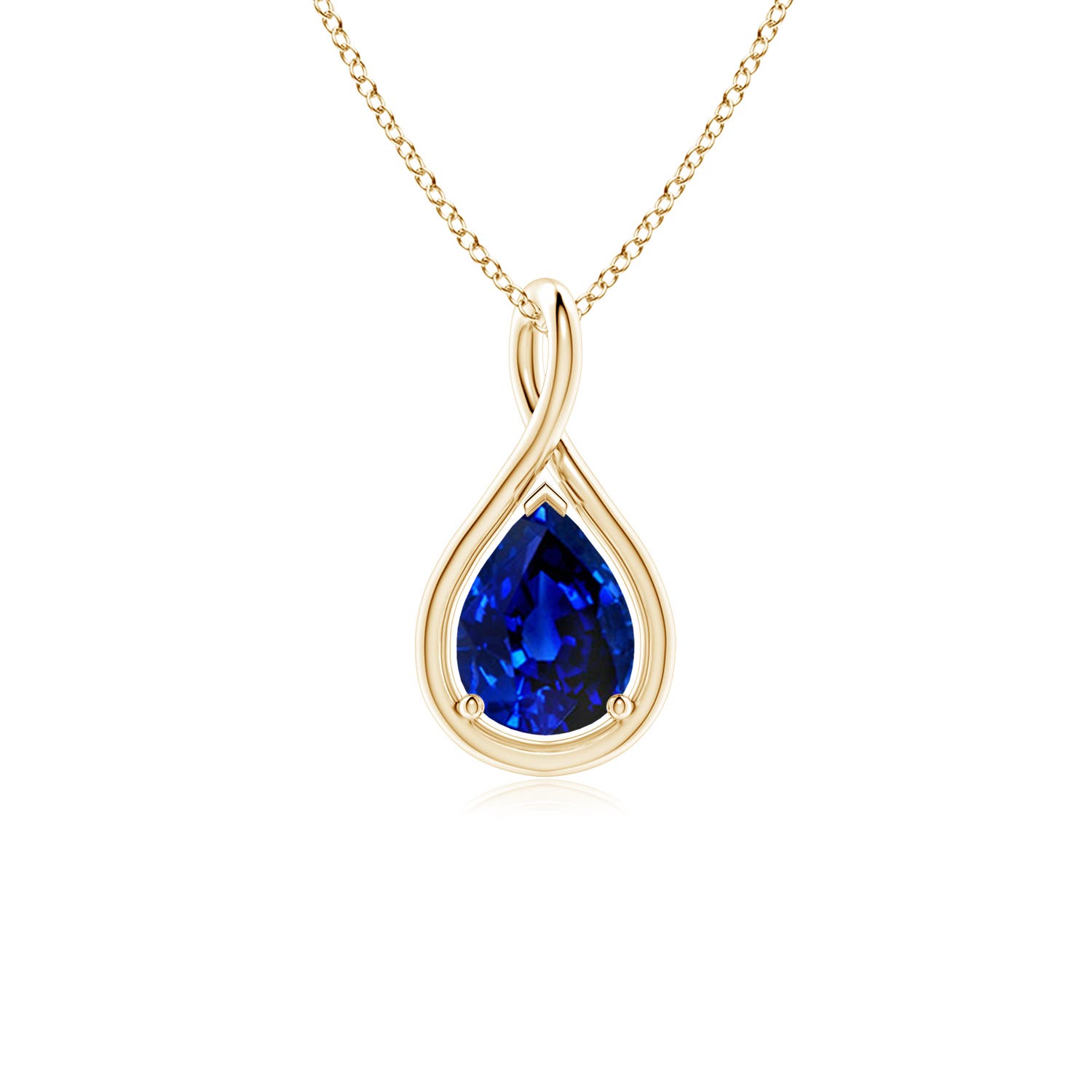 AAAA - Blue Sapphire / 1.15 CT / 18 KT Yellow Gold